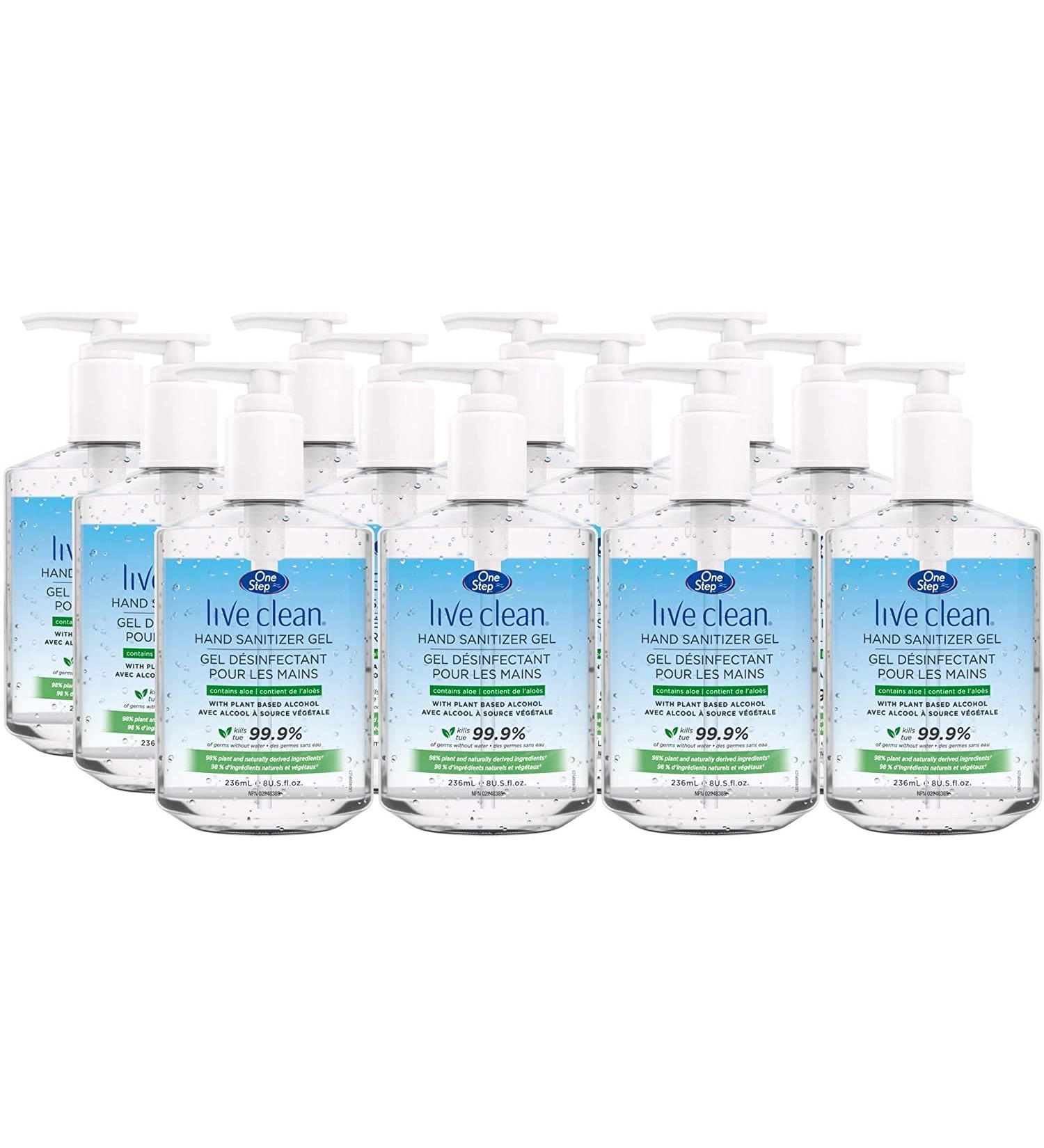 Live Clean One Step Hand Sanitizer 236ml 12 count - Buy Online on GoSupps.com