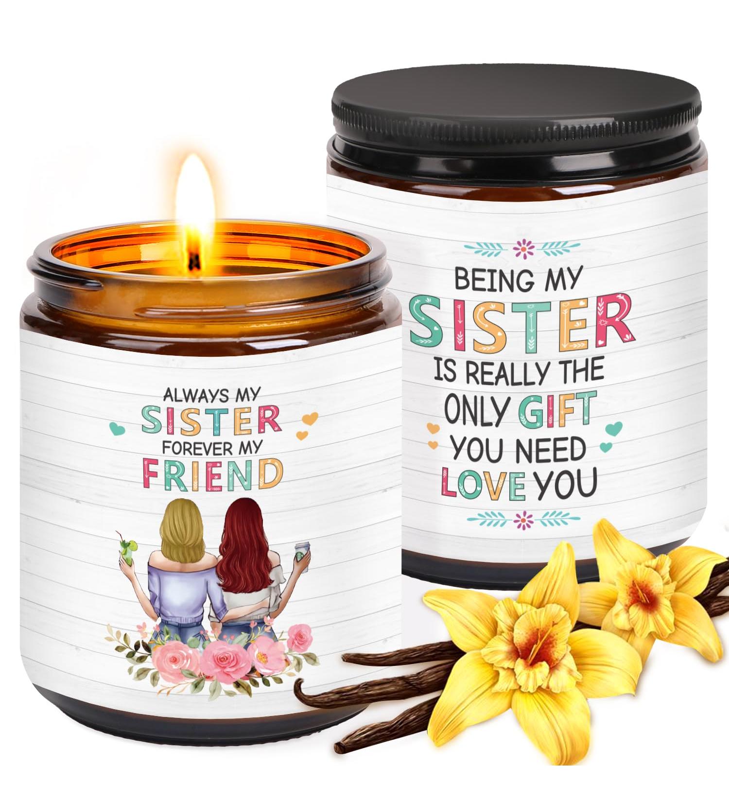 Vanilla Scented Soy Wax Candle - Unique Birthday & Christmas Gift for Women - Aromatherapy Candle for Best Friend, Sister, BFF - Buy Online on GoSupps.com