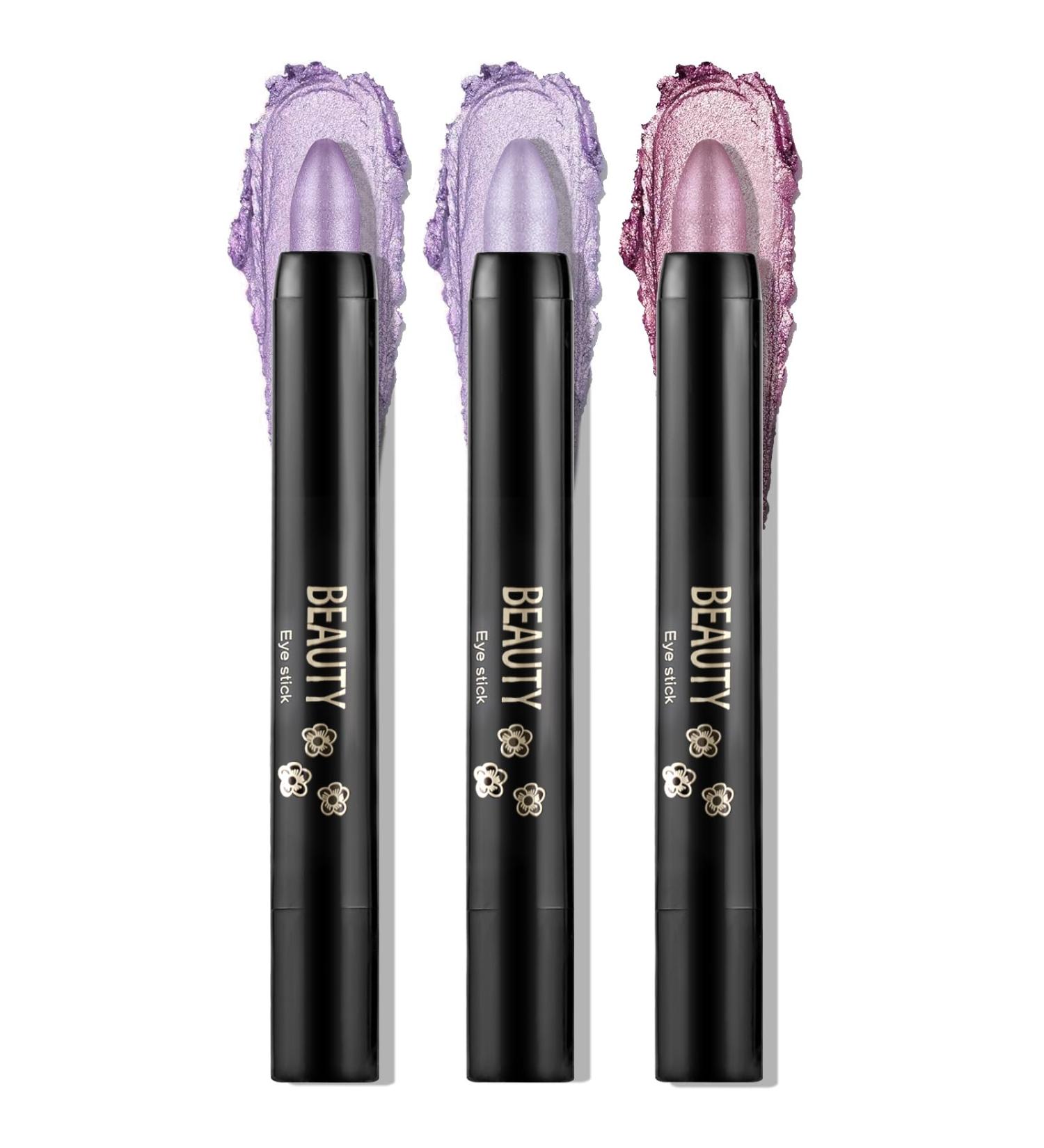 Boobeen 3PCS Cream Eyeshadow Pencil Crayon - Waterproof Shimmer Stick for Glitter Eye Makeup - Easy Application A03 0.35oz - Buy Online on GoSupps.com