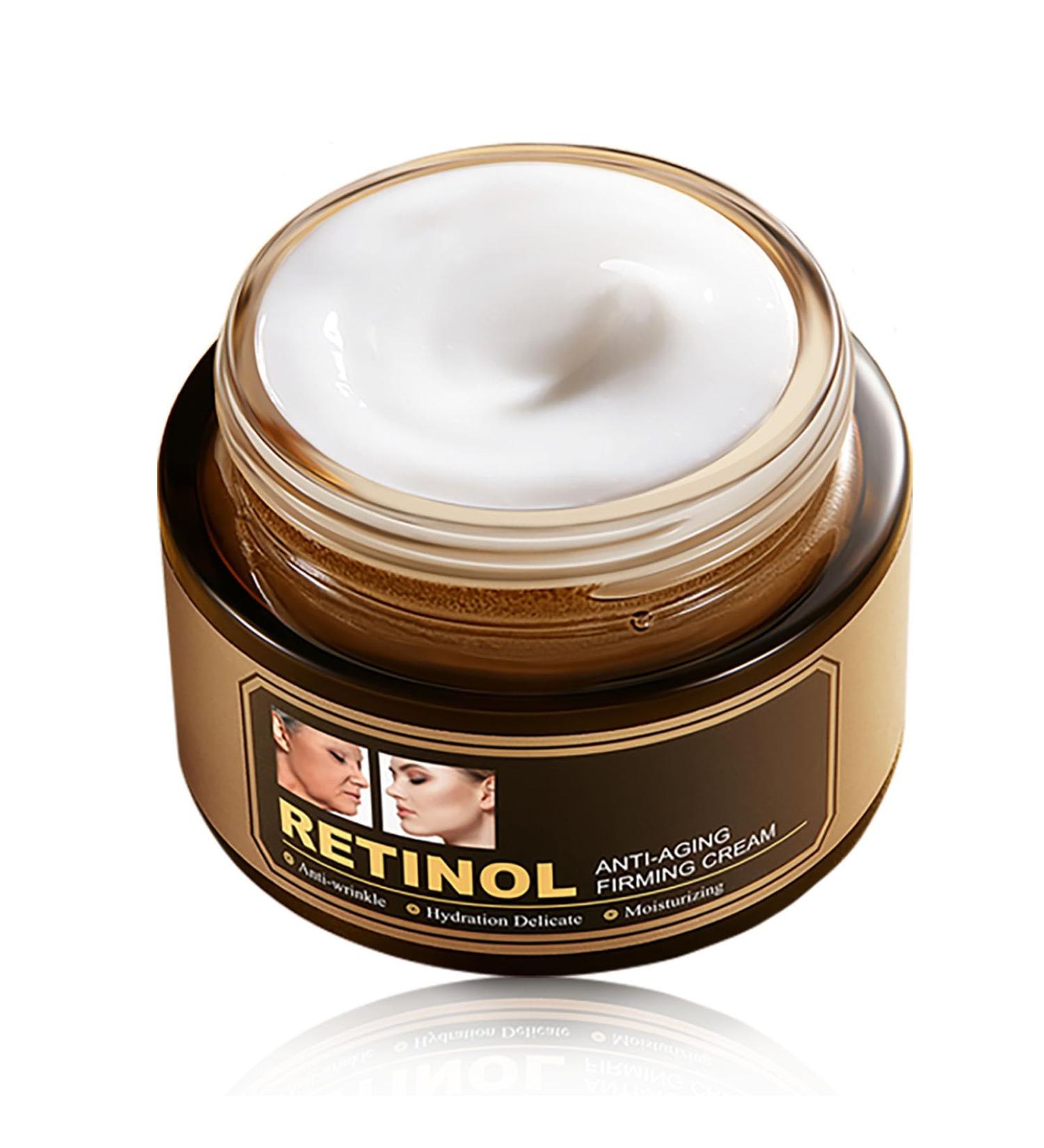 Retinol Face Cream - Anti Aging Face Cream - Anti Wrinkle Face Cream - Skin Lightening Cream - Dark Spot Remover - Day & Night Cream for All Skin Types - Brightening Moisturising Smoothing - Buy Online on GoSupps.com