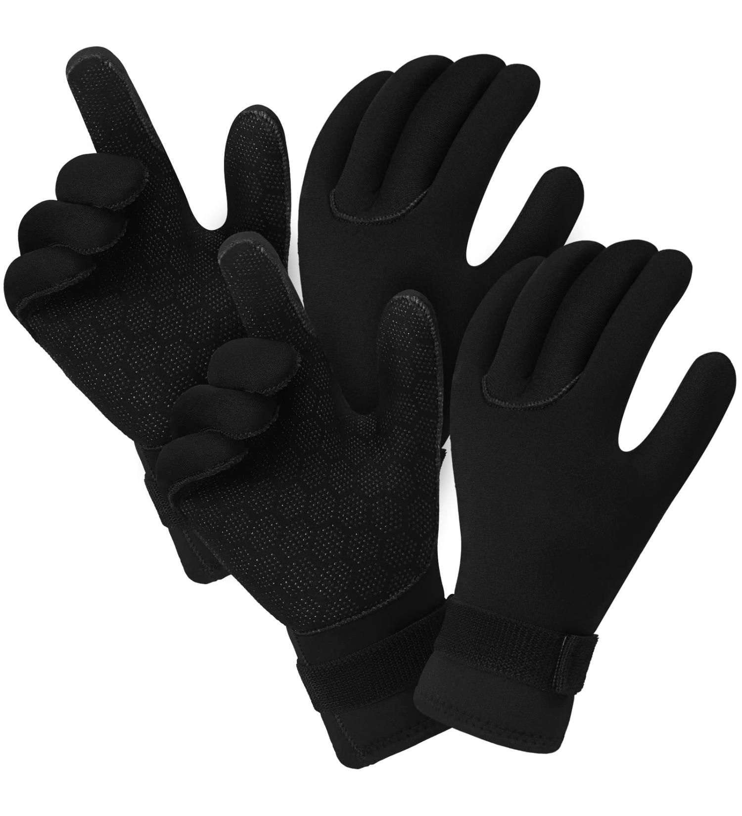 2 Pairs 3mm Neoprene Diving Wetsuit Gloves - Anti-Slip, Waterproof, Adjustable Strap - for Men and Women - Ideal for Diving, Snorkeling, Surfing - Buy Online on GoSupps.com