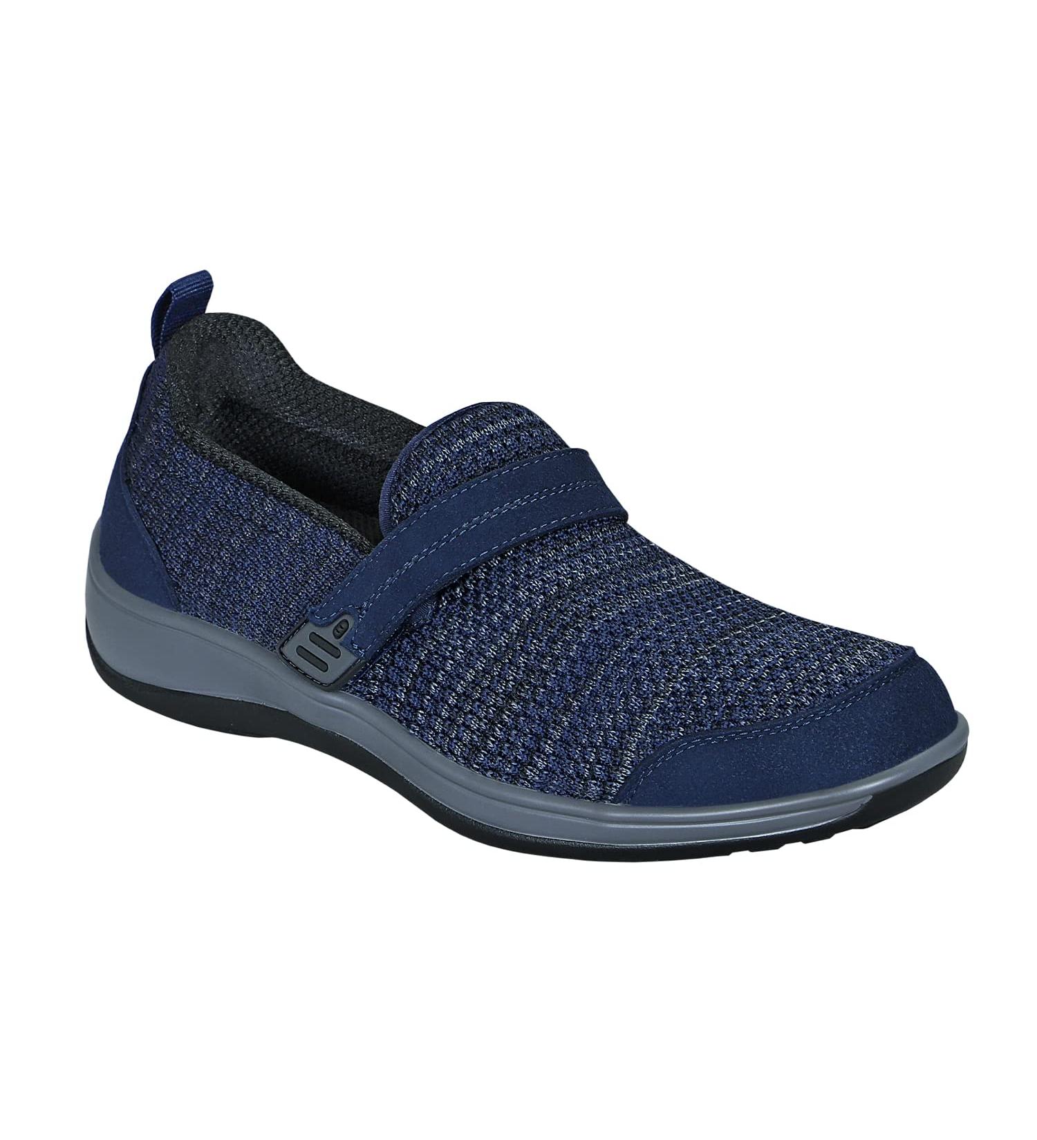Orthofeet Quincy 8 Blue Plantar Fasciitis Women's Shoes - Heel Pain Relief, Arch Support, Ergonomic Sole, Wide Widths - Buy Online on GoSupps.com