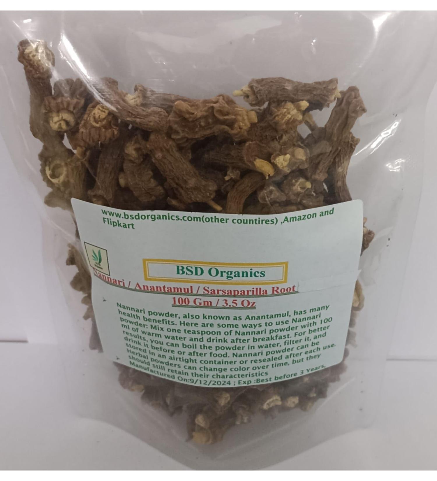 BSD Organics Herby Nannari/Sarsaparilla - 200 Gms
