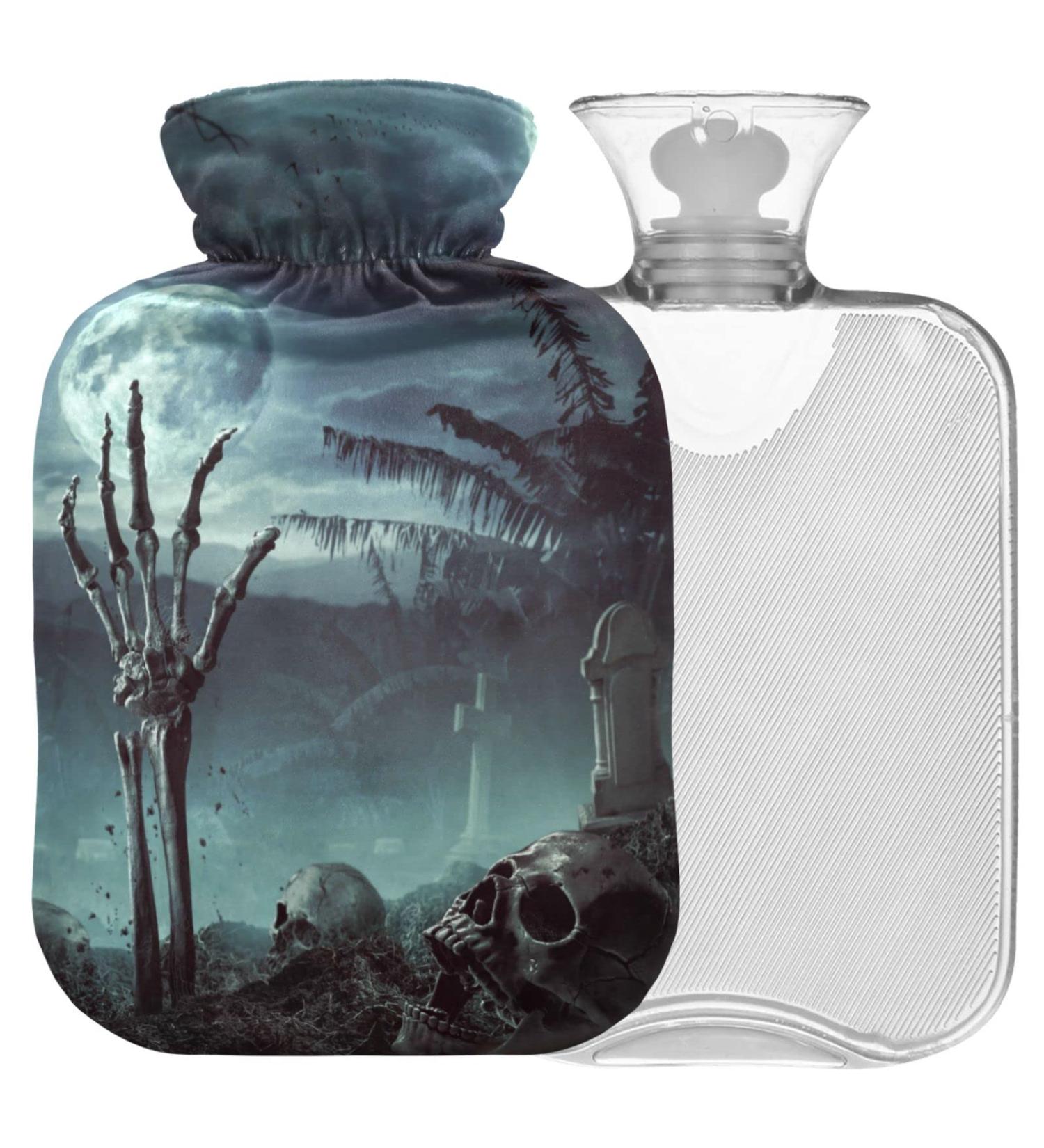Naanle Skeleton Halloween Hot Water Bottle | Totenkopf Heat Bag for Pain Relief & Cold Therapy | 2L Hand & Foot Warmer - International Shipping - Buy Online on GoSupps.com