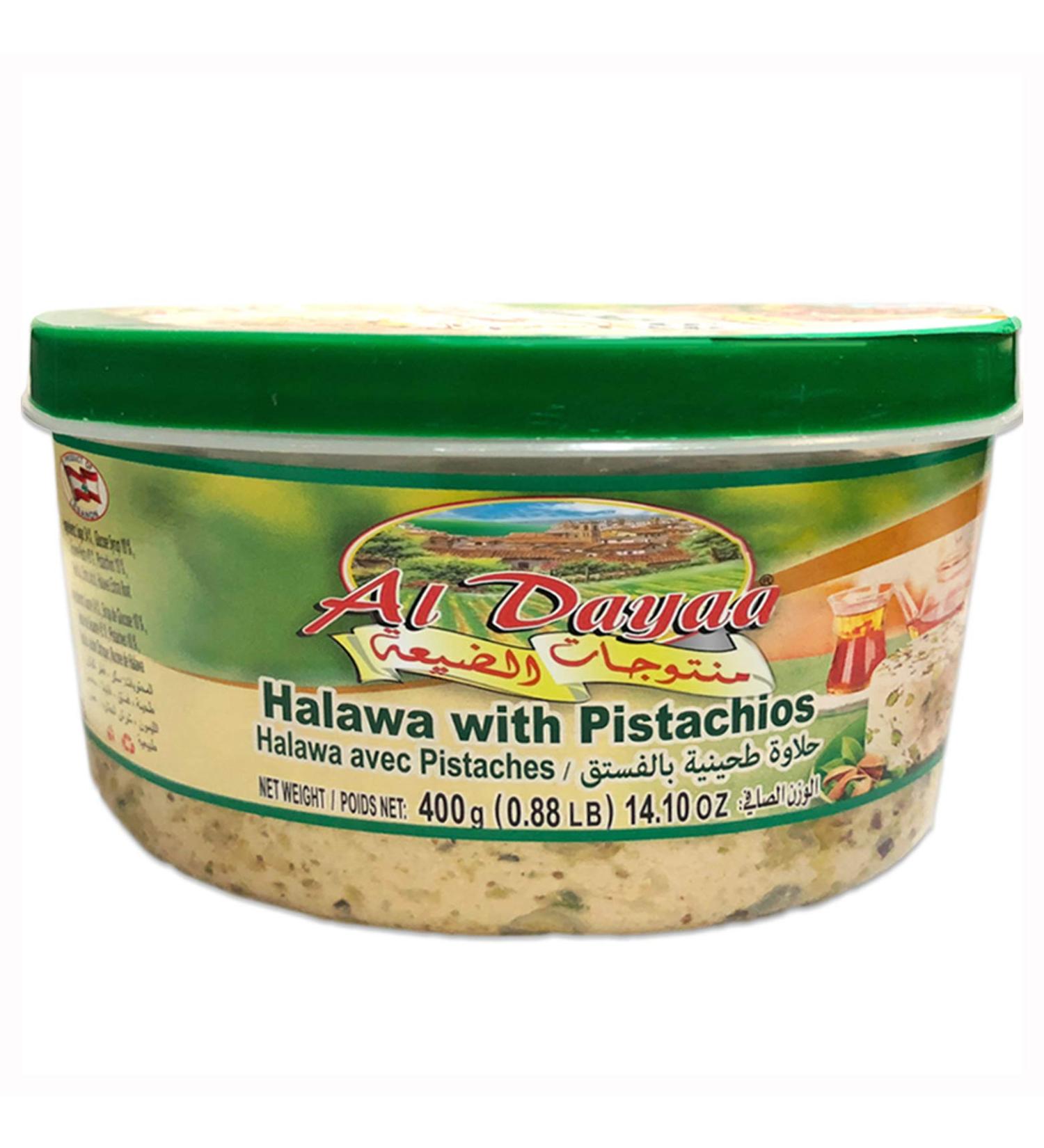 Al Dayaa - Premium Halawa (Pistachio Halva, 400g) Pistachio 14.1 Ounce (Pack of 1)