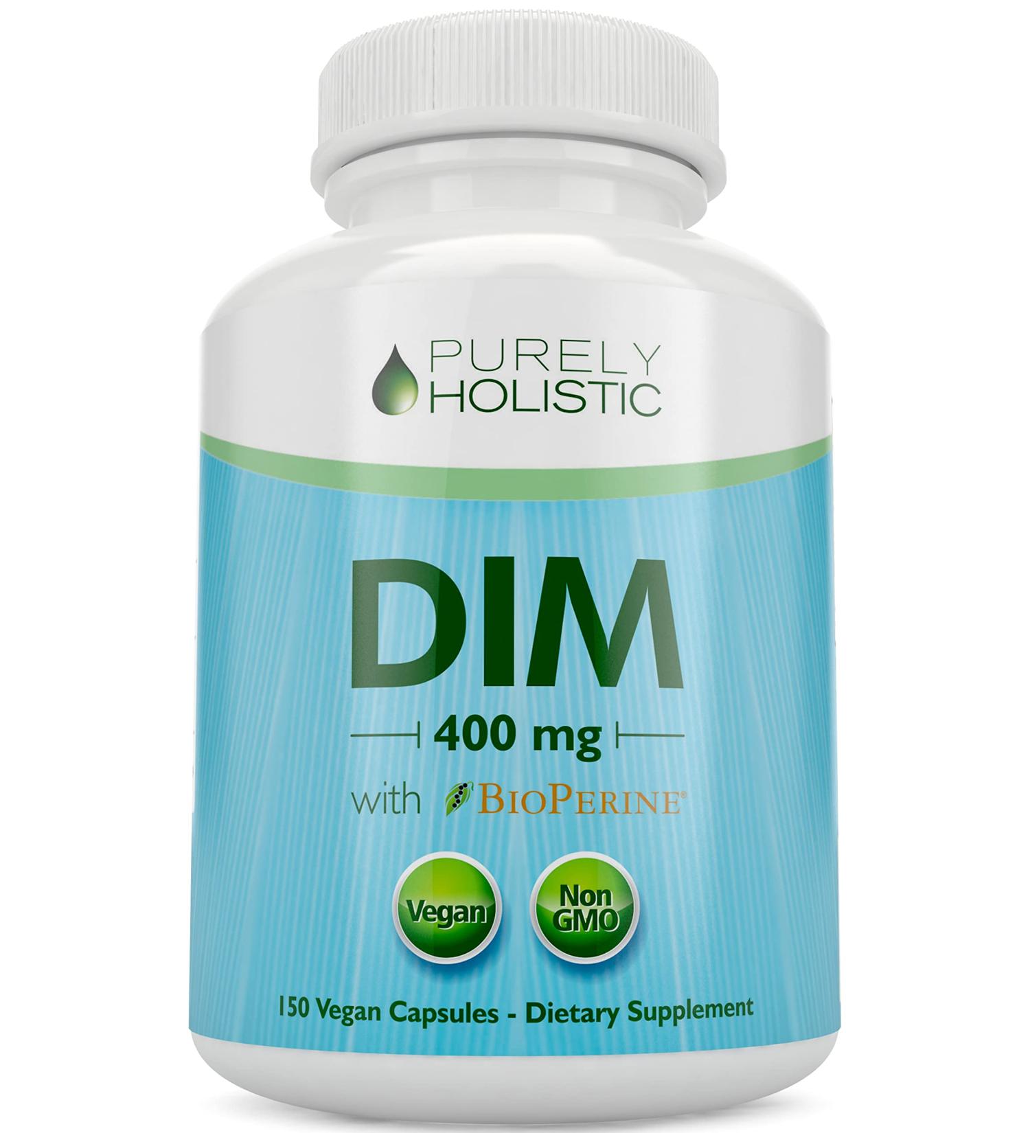 400mg DIM Supplement with BioPerine - Hormone Balance for Men & Women - 5 Month Supply - Vegan Capsules - Buy Online on GoSupps.com