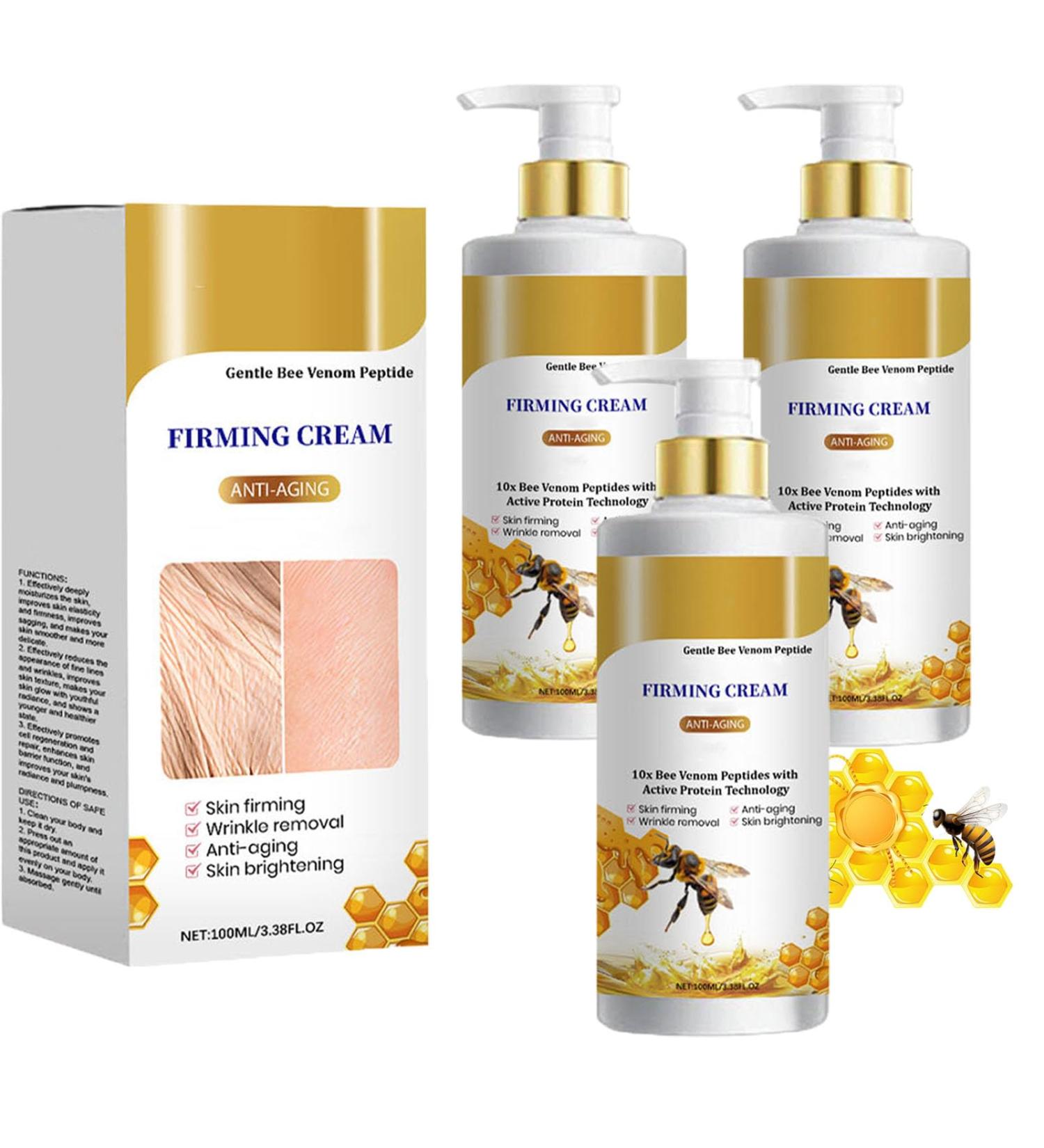  homomdy Anti-aging firming cream bee venom firming cream restores skin elasticity wrinkle reduction moisturizing and lifting cream natural anti-wrinkle (3 pcs) - Buy Online on GoSupps.com