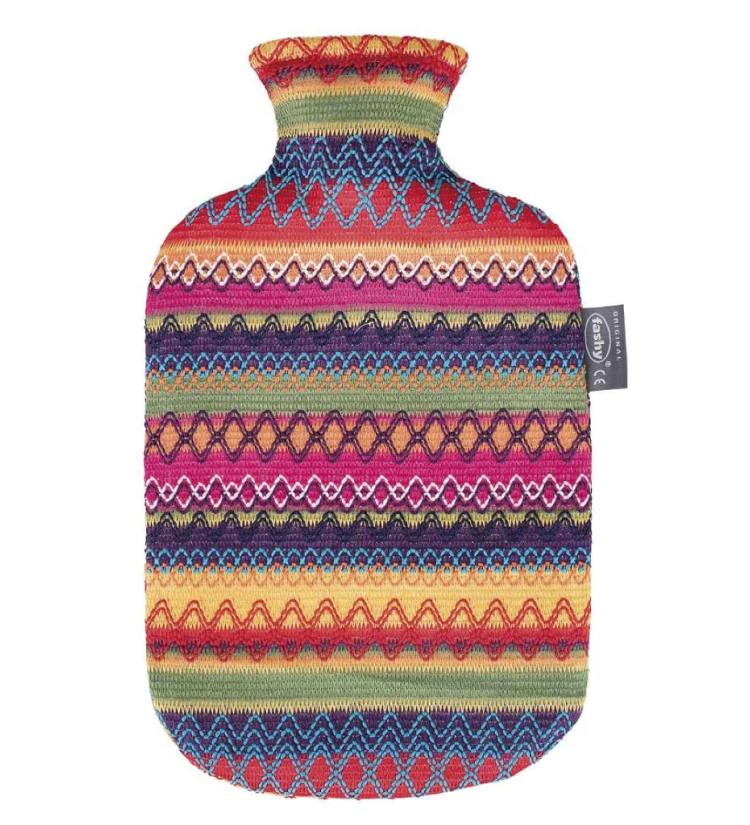 Fashion 6757 25 heat bottle thermoplasted heat bottle with cuddly train in Peru design odorless recyclable robust and durable seamless narrow bottle neck 2.0 liters