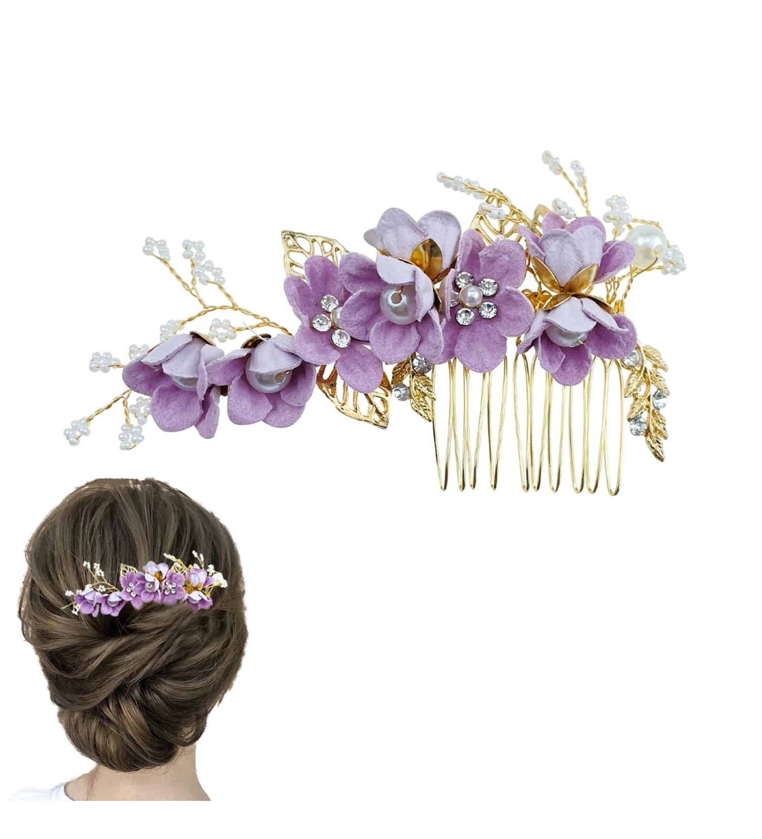 Crystal Pearl Rhinestone Bridal Hair Comb - Elegant Wedding Headpiece for Women - Buy Online on GoSupps.com