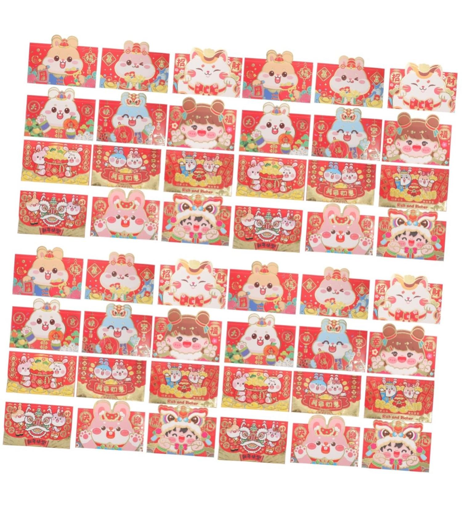 ABOOFAN 96 pcs New Year Purse Chinese Style Red Envelope New Year Items red envelopes for Kids Festive red envelopes Personality New Year red envelopes Chinese New Year red envelopes - Buy Online on GoSupps.com