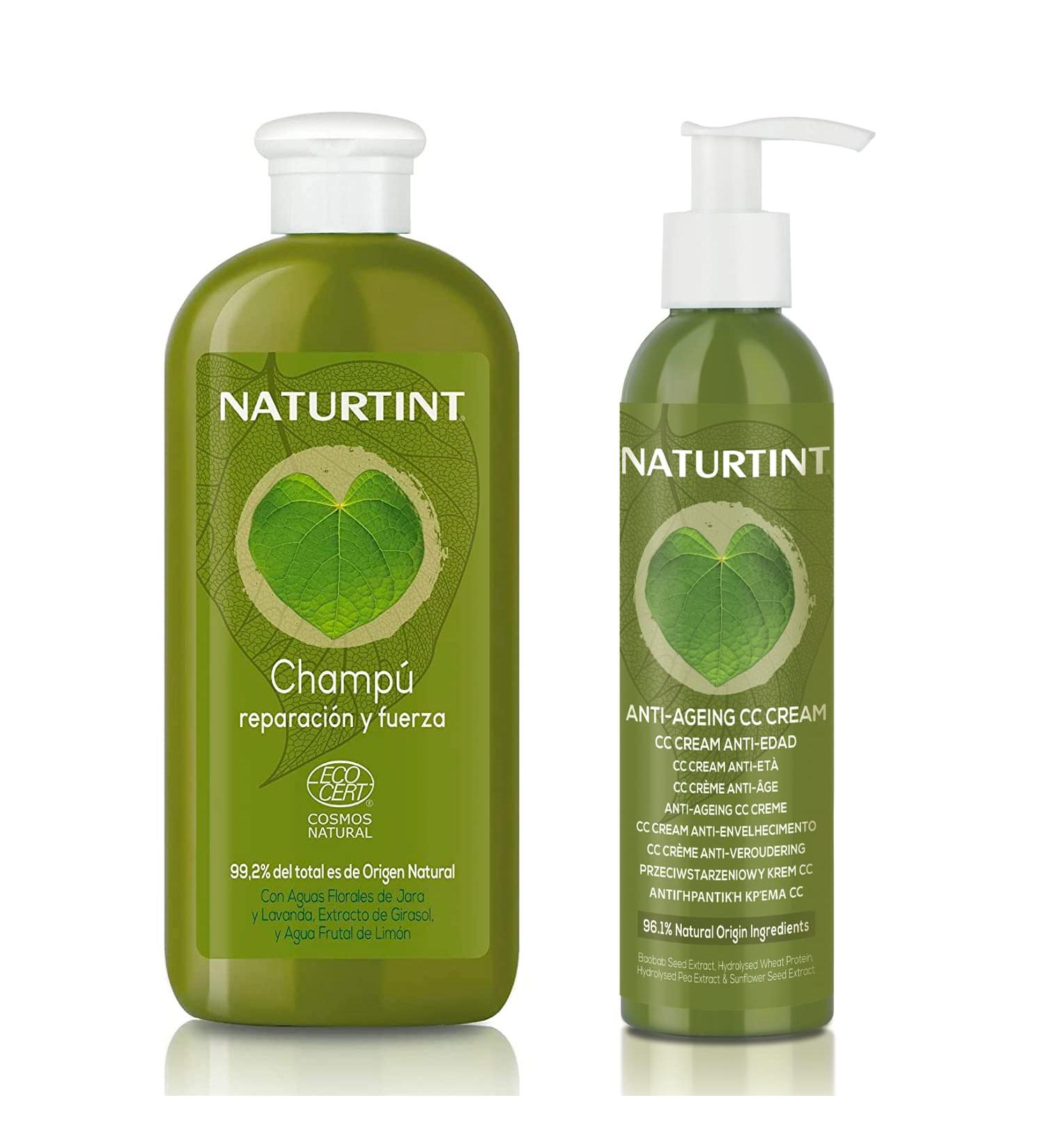 Naturtint | Repairing Shampoo + Anti-Aging CC Cream | + 95% Natural Ingredients | 330 ml + 200 ml - Buy Online on GoSupps.com
