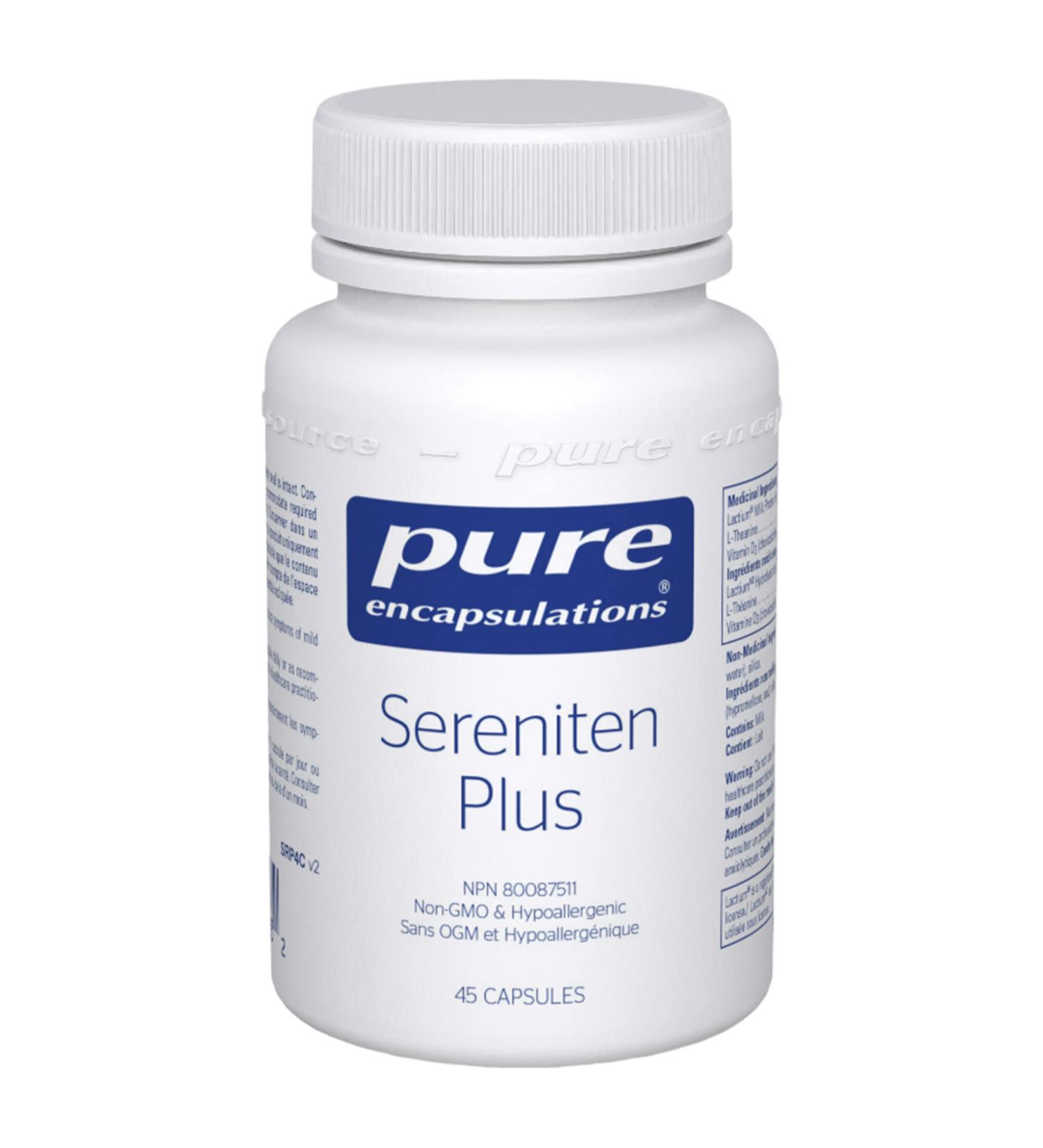 Pure Encapsulations - Sereniten Plus - Unique Bioactive Casein Peptide Blend - 45 Capsules - Buy Online on GoSupps.com