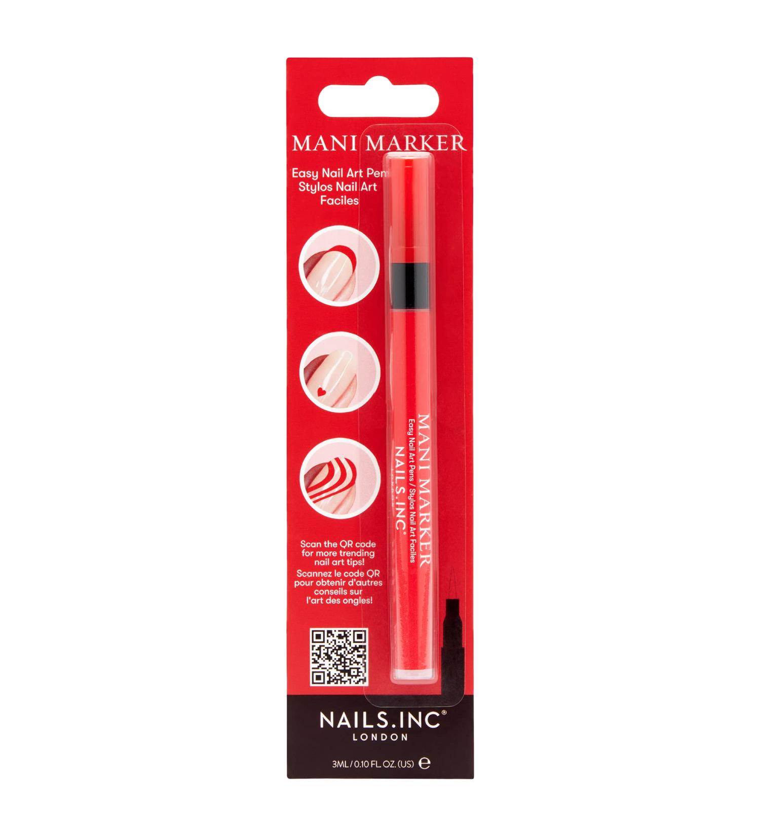 Nails.INC Lipstick Red Mani Marker Nail Art Pen - Easy Nail Art at Your Fingertips - Buy Online on GoSupps.com