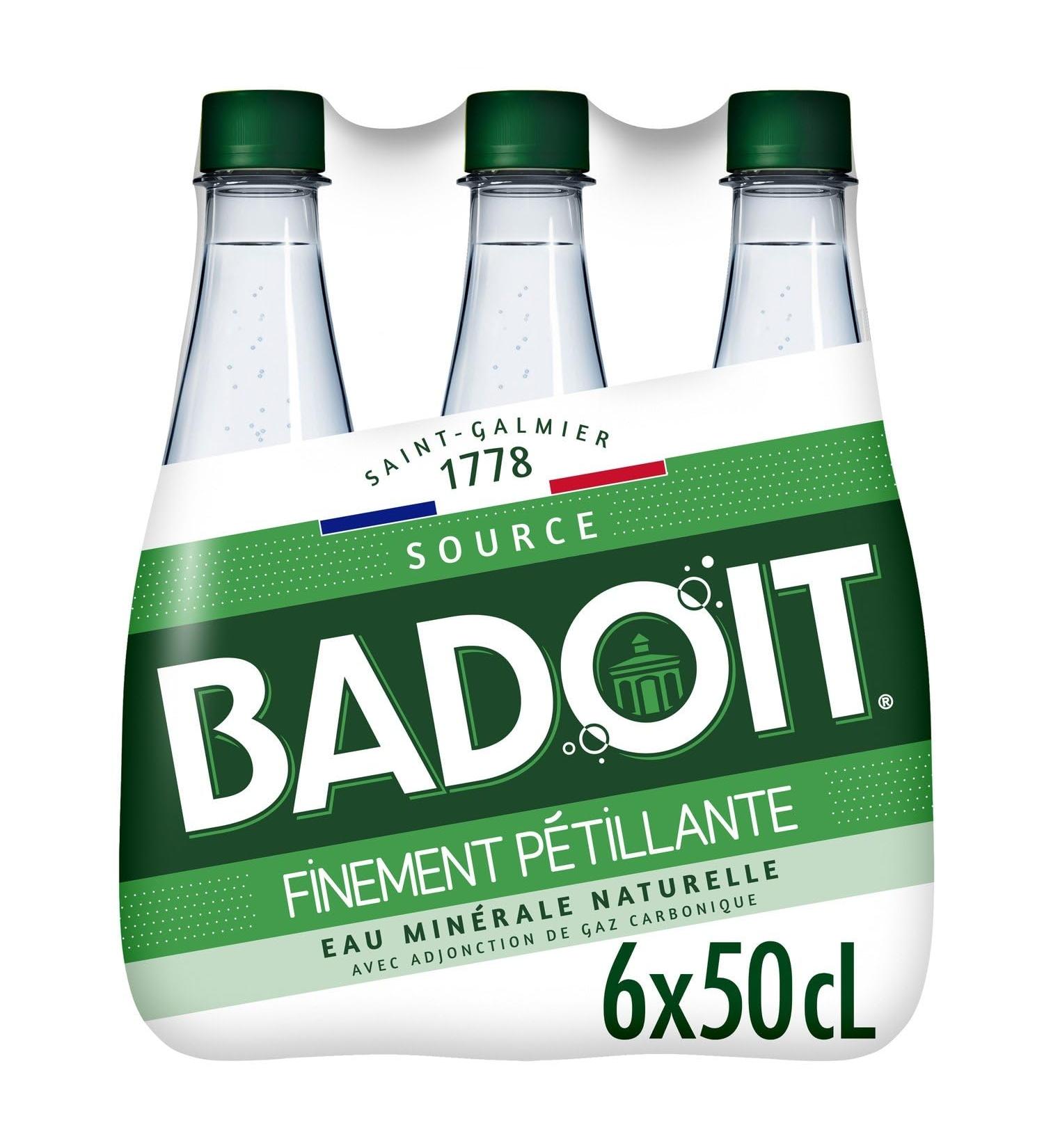 BADOIT Eau Min rale Naturelle Gazeuse P tillance L g re et Rafra chissante (Pack 6x50cl) L'unit