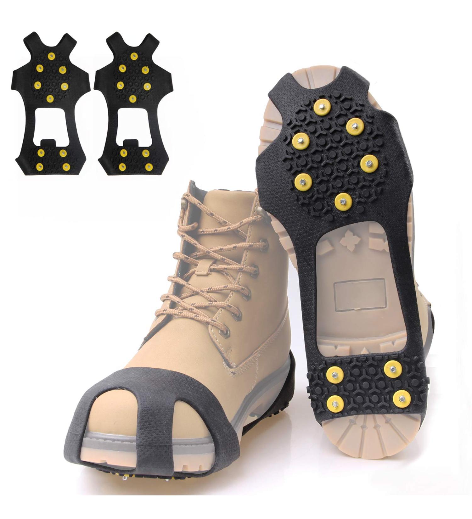 XX-Large Ice Cleats for Women Men - Non-Slip Snow Crampons 10 Studs - Buy Online on GoSupps.com