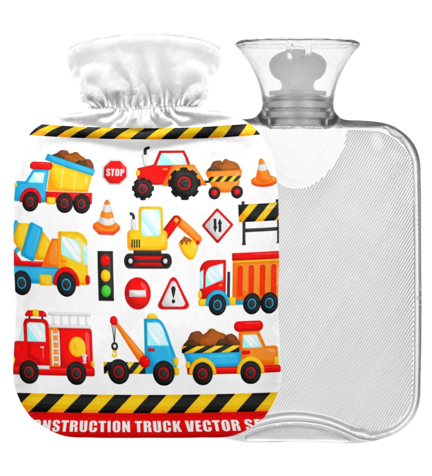 Buy Naanle Construction Truck Heat Bottle - 1L Transparent Hot Water Bottle for Pain Relief & Bed Warmer | International Shipping - Buy Online on GoSupps.com