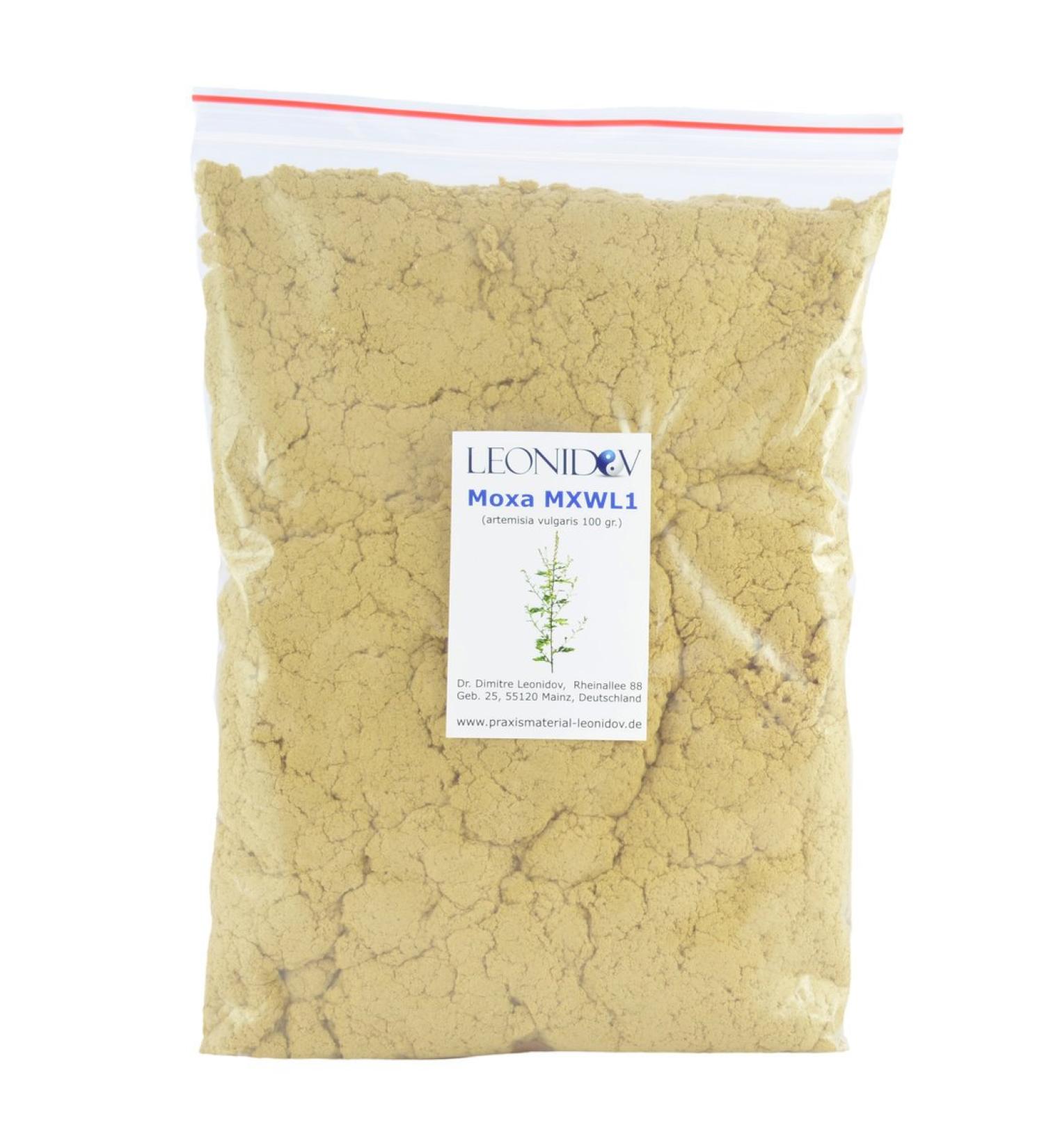 Leonidov Moxa wool from mugwort very high purity for moxibustion - 100 gr - traditional Chinese healing art for pain relief and relaxation
