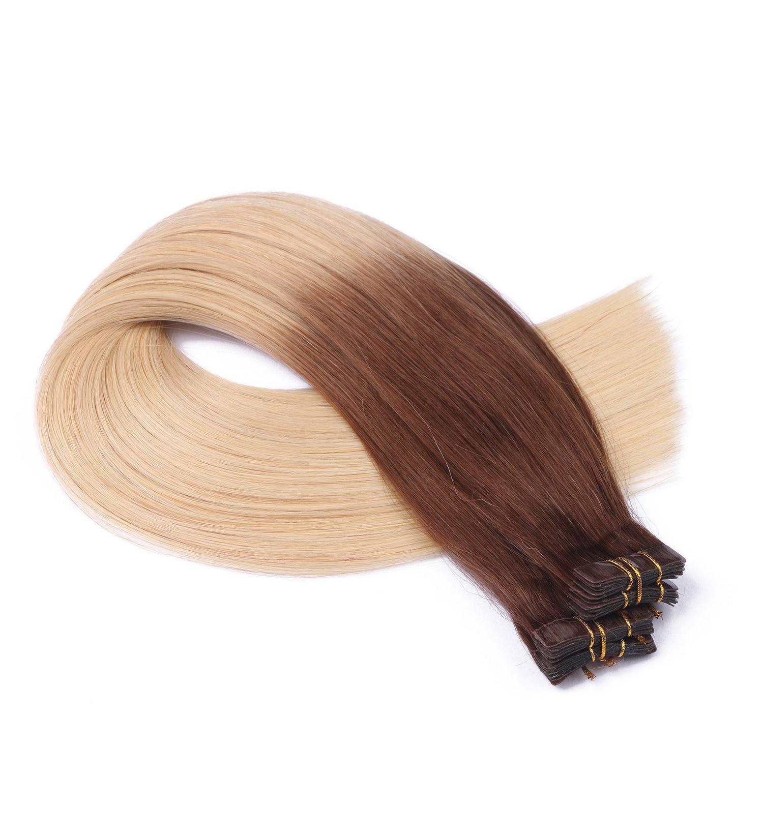 Premium Tape In Hair Extensions #4/60 Ombre - 70cm 100% Remy Real Hair - 50 Bricks 4cm Wide/2.5g - Novon Hair Extensions - Buy Online on GoSupps.com