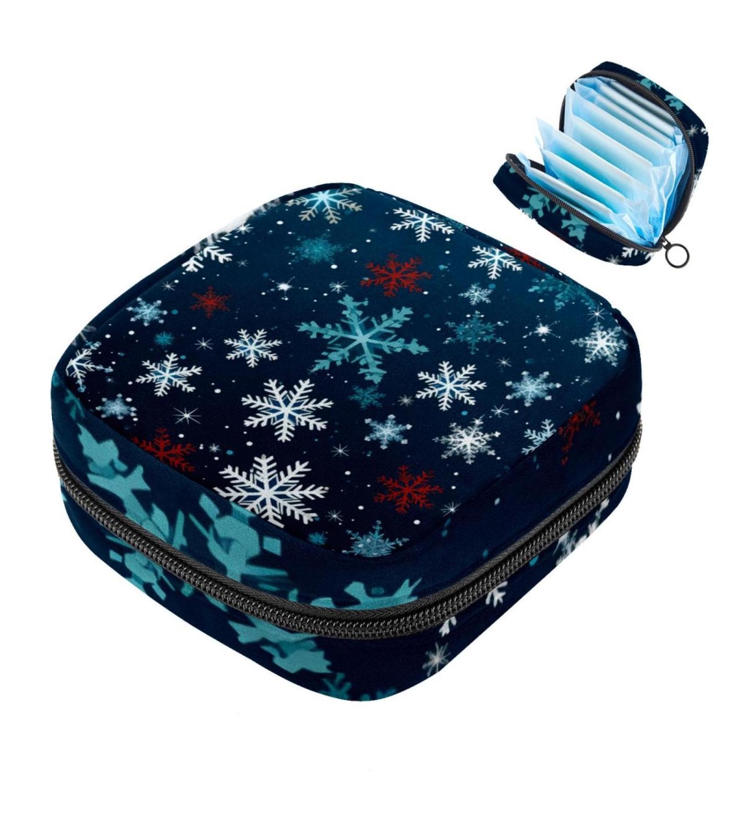 Muoooum Merry Christmas Sanitary Napkin Storage Bag | Portable Menstrual Pad & Cup Pocket for Teen Girls & Women - Color 3 1 Count - Buy Online on GoSupps.com
