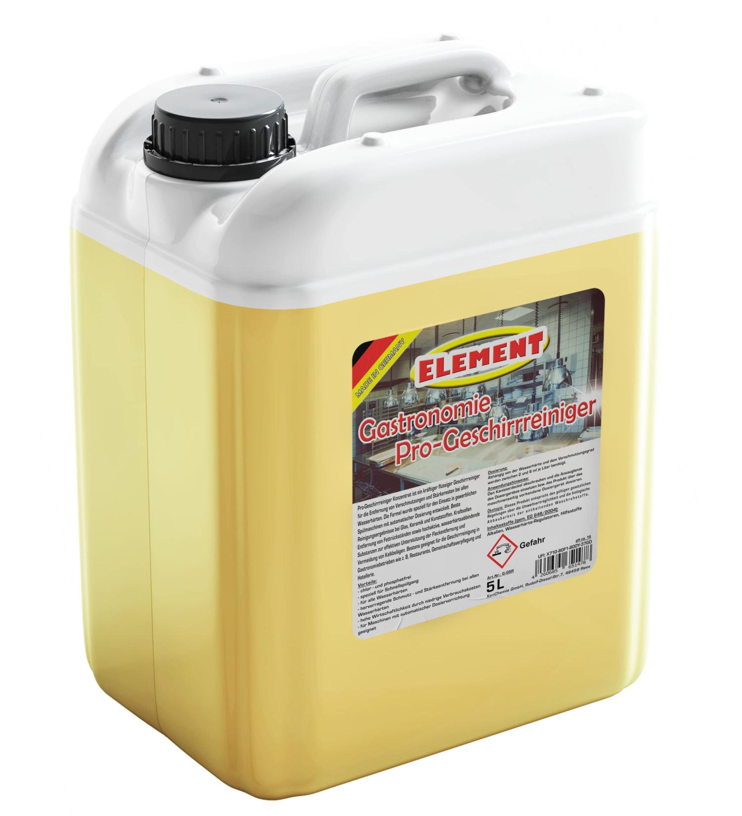 Element Dish Cleaner for Commercial Dishwashers Liquid 5 L | Machine Detergent Professional 6 kg | Dishwasher Cleaner without Chlorine for Commercial Dishwashers | Dishwasher Liquid Gastro | - Buy Online on GoSupps.com