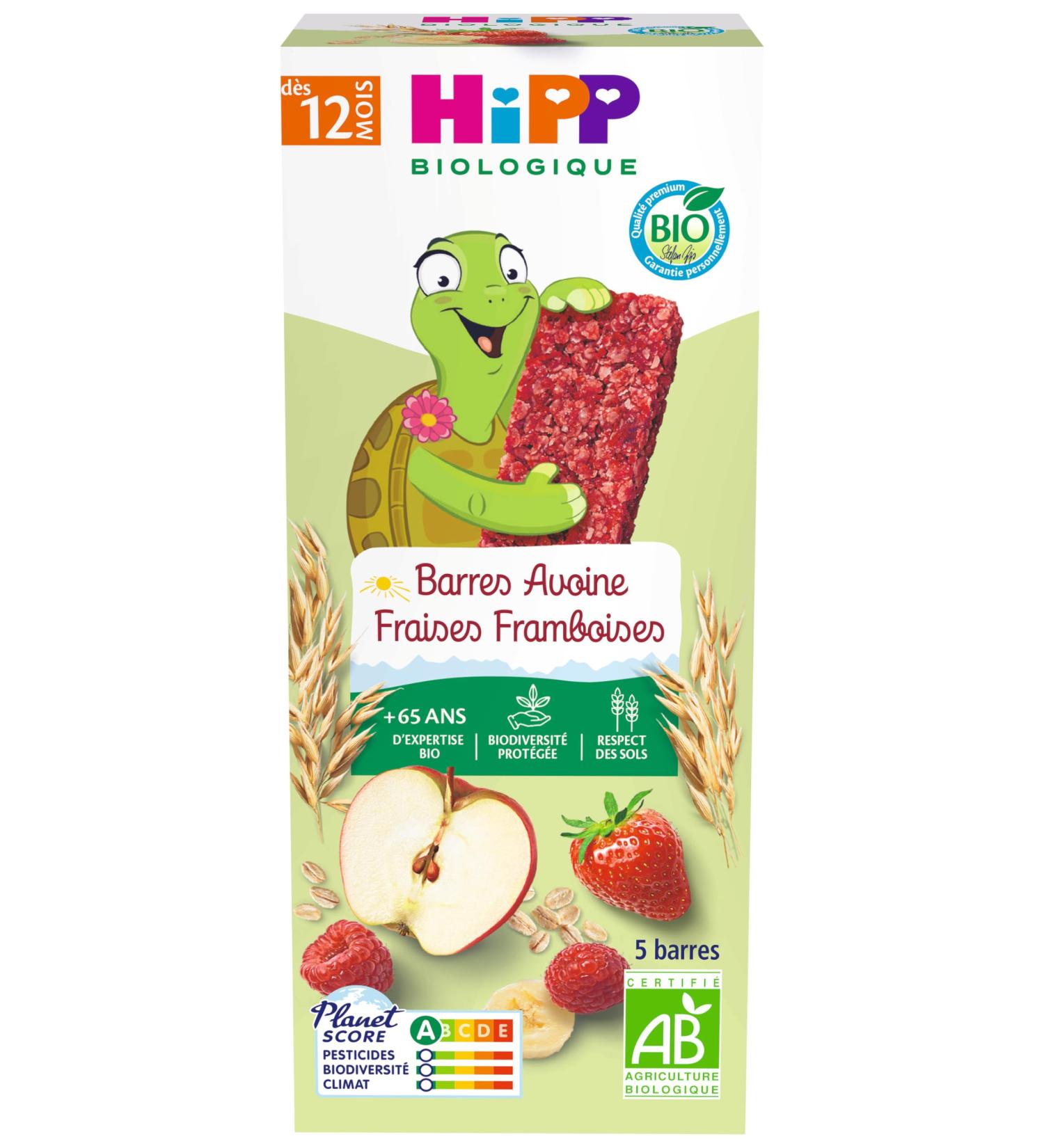 HiPP Organic - Oat Bars Strawberries Raspberry 100g