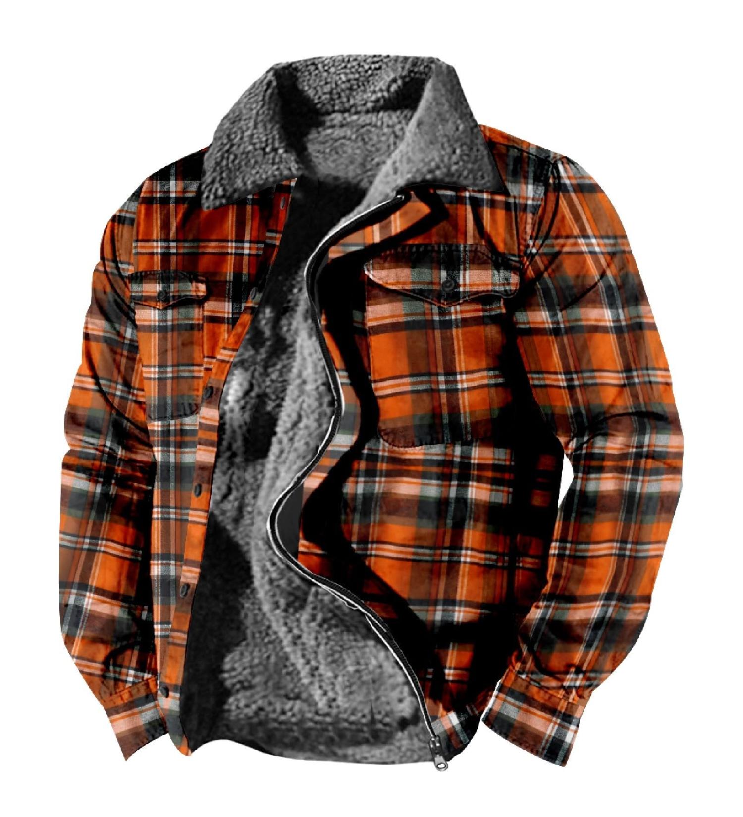 Hanxiulin Oversized Plush Jacket for Men | Warm Fleece Hoodie & Cardigan Coat - Buy Online on GoSupps.com