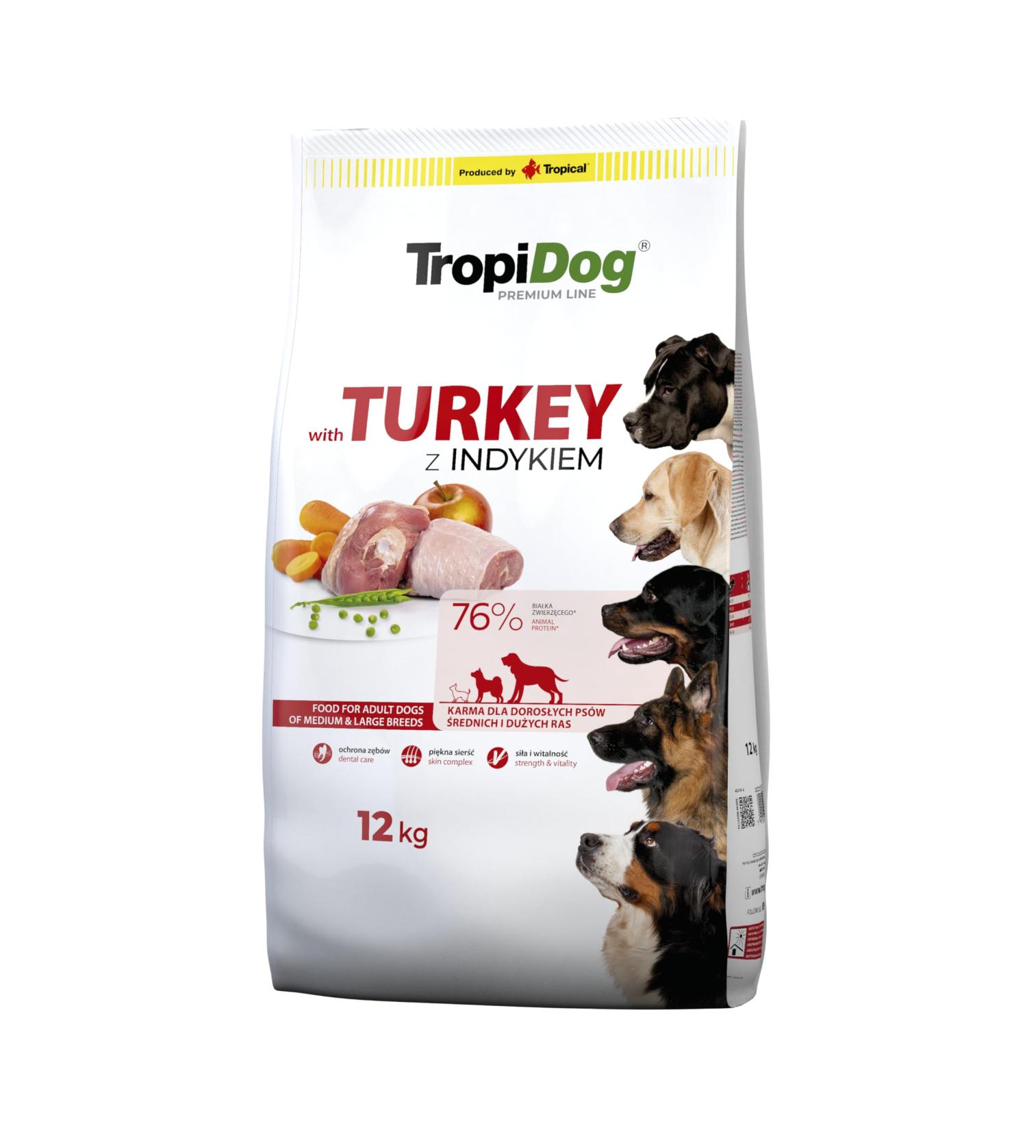 Turkey and Rice Dog Food for Adults of Medium and Large Breeds 12kg - Buy Online on GoSupps.com