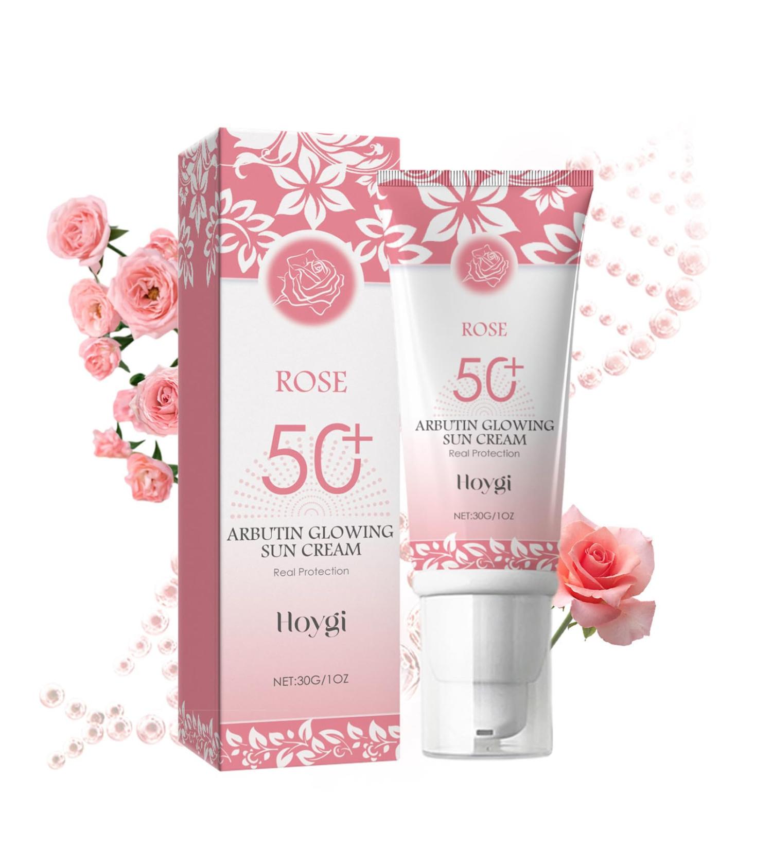 Face Sunscreen SPF 50 Suncream Factor 50 Face SPF Sunscreen Face Powerful Face Sun Cream with Rose Arbutin Tremella Niacinamide Non-Greasy Lightweight Anti-Dark Spots Waterproof Long-Lasting - Buy Online on GoSupps.com