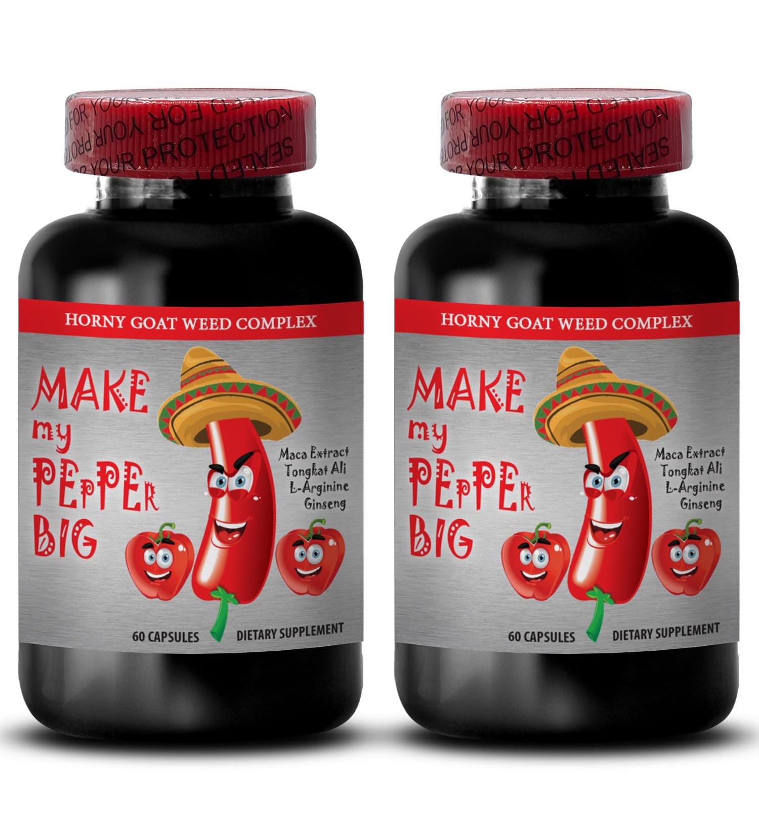 male enhancing pills increase size - MAKE MY PEPPER BIG - NATURAL MALE ENLARGEMENT Maca L-Arginine Longjack pills male performance enhancer tongkat ali for men male libido pills 2 Bot 120 Caps - Buy Online on GoSupps.com