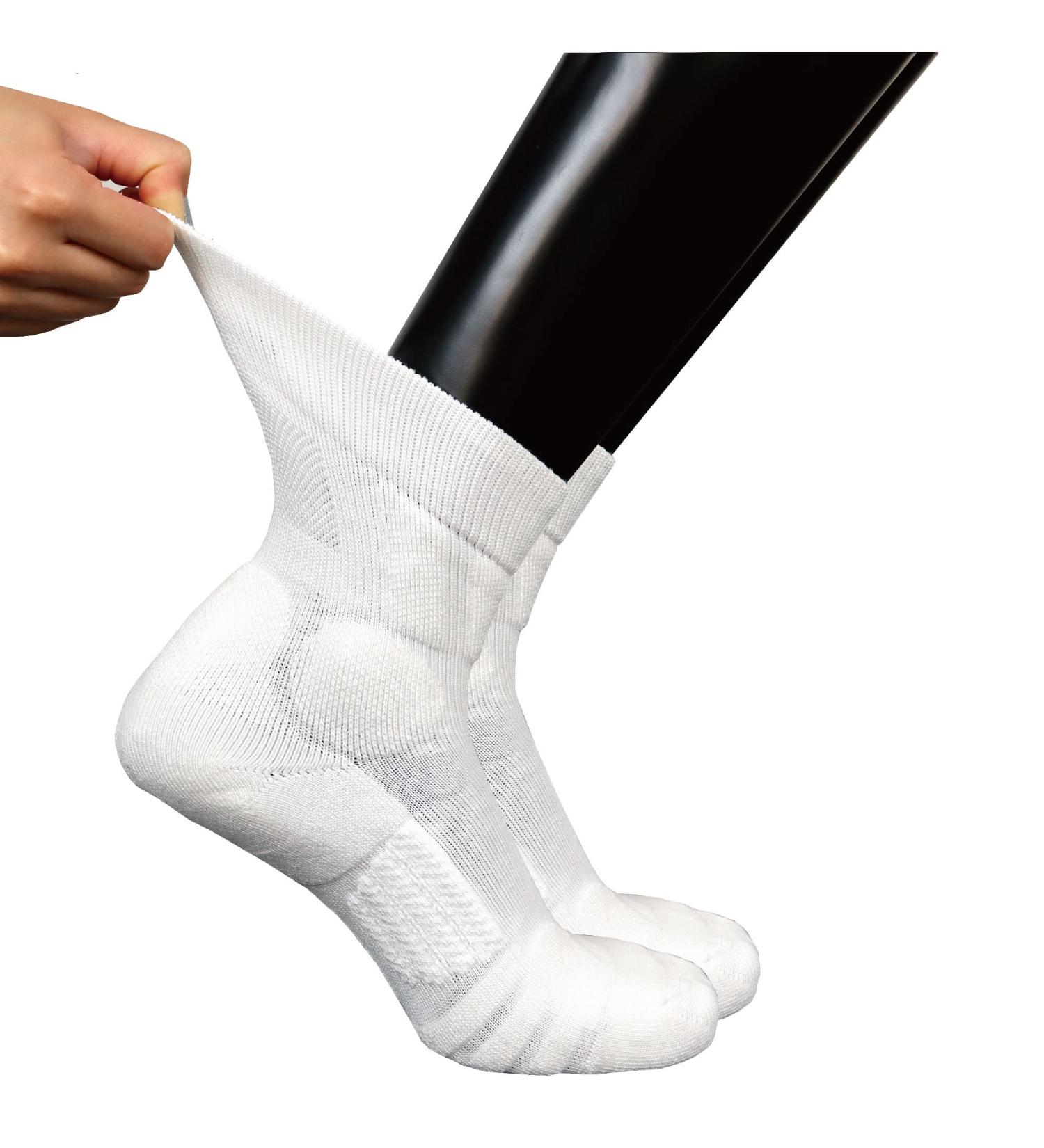 M Magic Sport Diabetic Above Ankle Socks for Men Women - Non-Binding & Cushioned Bunion Pad - X-Large White - Buy Online on GoSupps.com