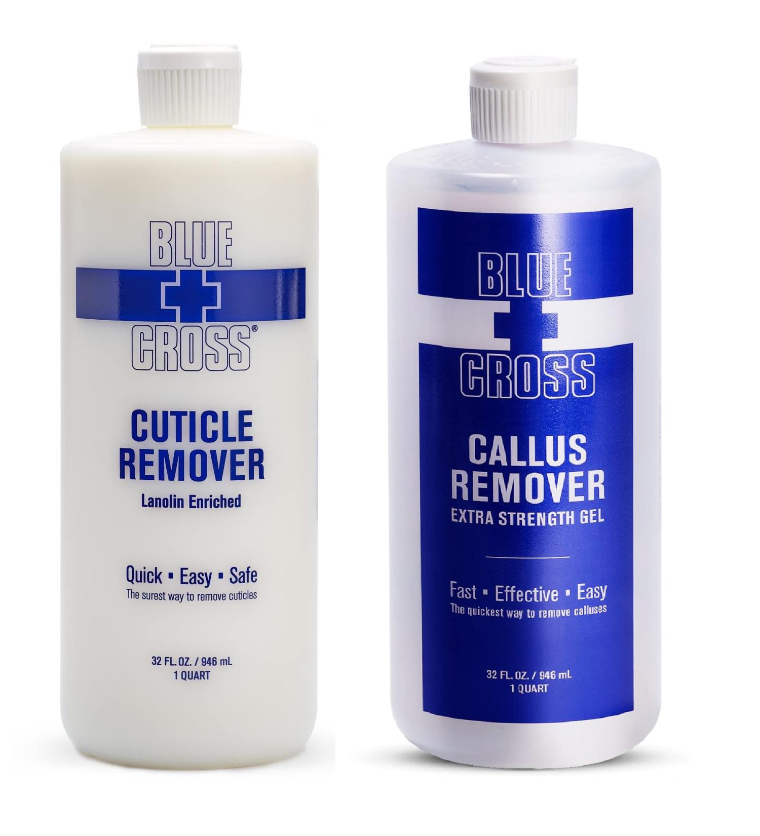 Blue Cross Hydrating Cuticle Remover Oil + Extra Strength Callus Remover Gel 32 oz - Professional Bundle - Buy Online on GoSupps.com