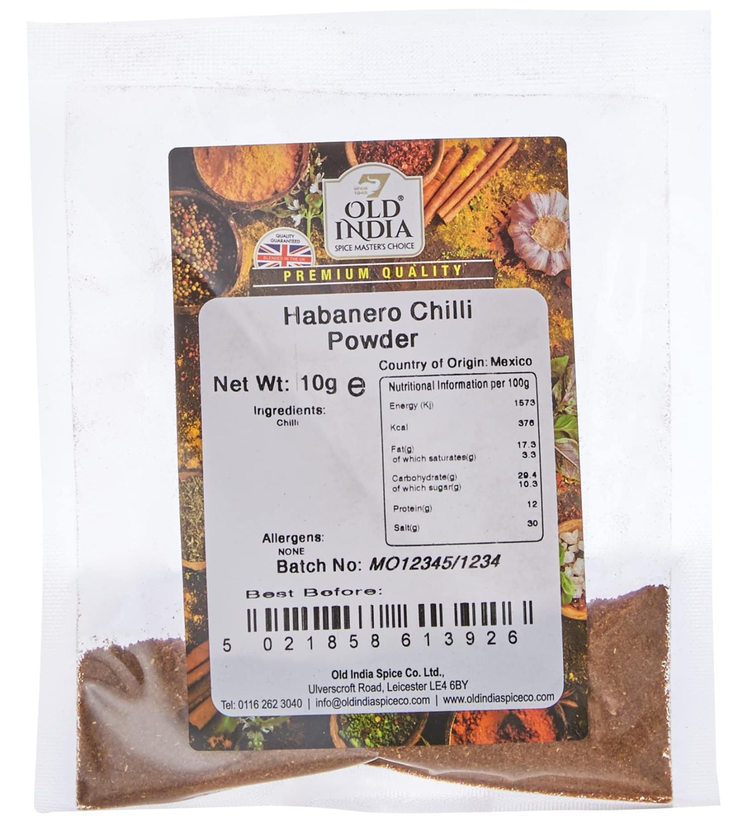 Old India Habanero Chilli Powder 10g - Premium Quality Spice for Intense Heat - Buy Online on GoSupps.com