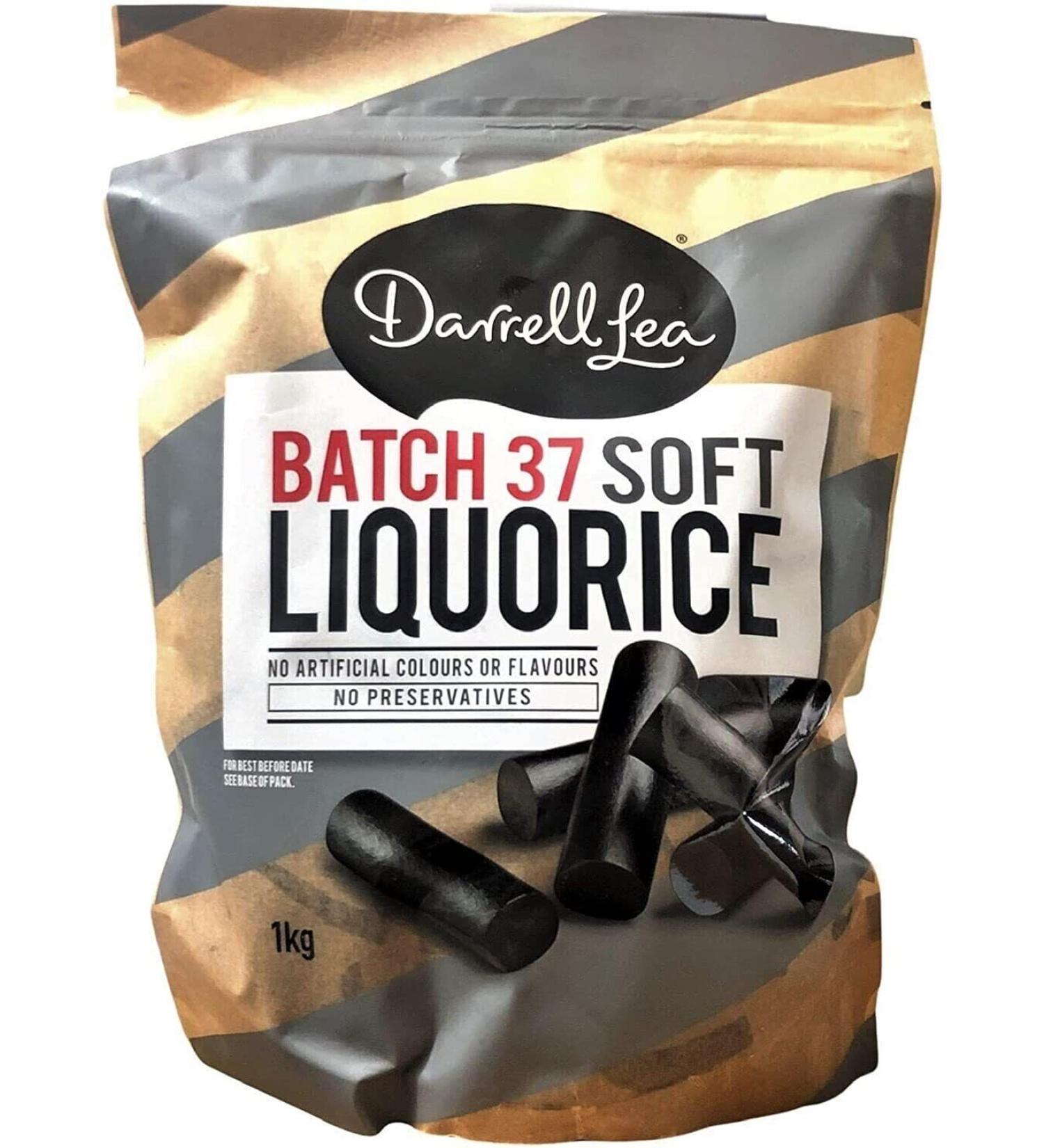 Darrell Lea Batch 37 Premium Soft Liquorice Candy Natural Original Licorice -1Kg - Buy Online on GoSupps.com