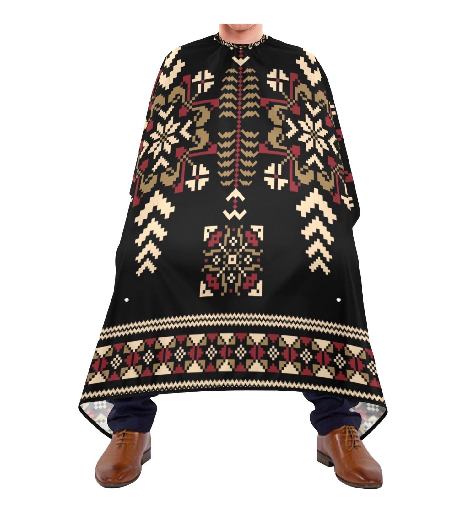 Waterproof Barber Cape - Vintage Black Cheetah Haircut Bib for Men & Women | Durable Unisex Hair Cutting Cape - Buy Online on GoSupps.com