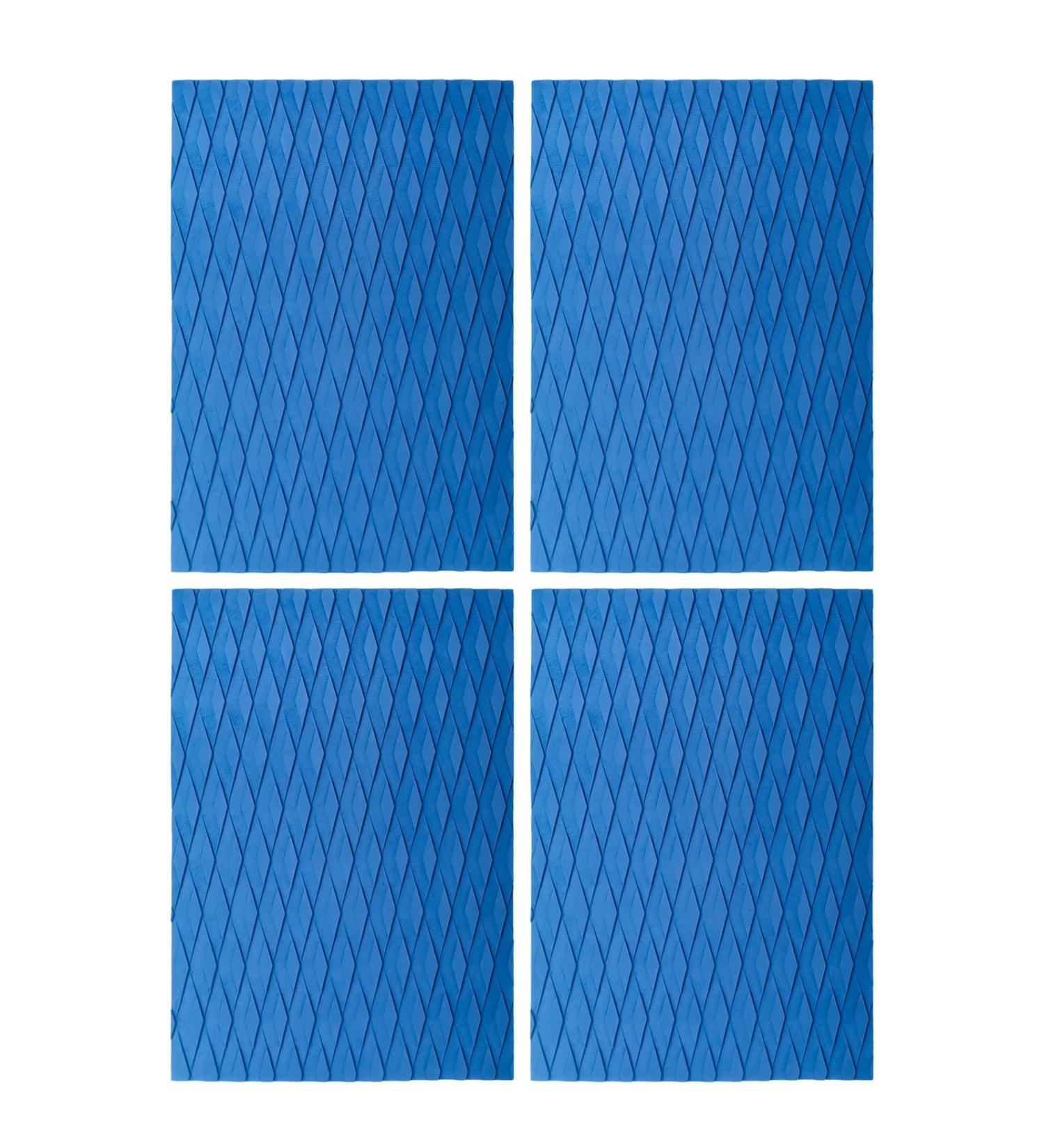 Patioer Non-Slip Traction Pad Deck Grip Mat 4 Pcs 15x 10 in Trimmable EVA Foam Boat Decking Sheet for Kayak RV Canoe Yacht Pool Step SUP Board Blue - Buy Online on GoSupps.com