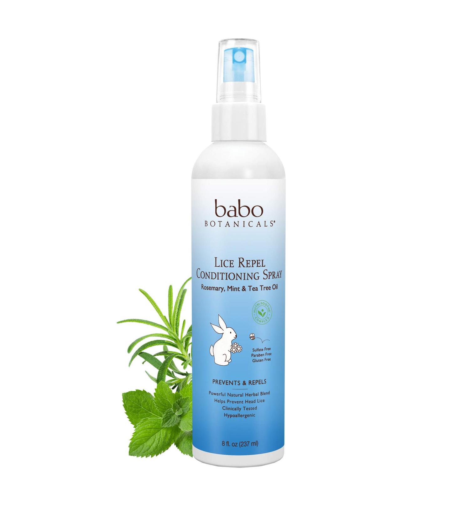 Babo Botanicals Lice Repel Conditioning Spray 8 oz - Natural Protection for Kids - Buy Online on GoSupps.com