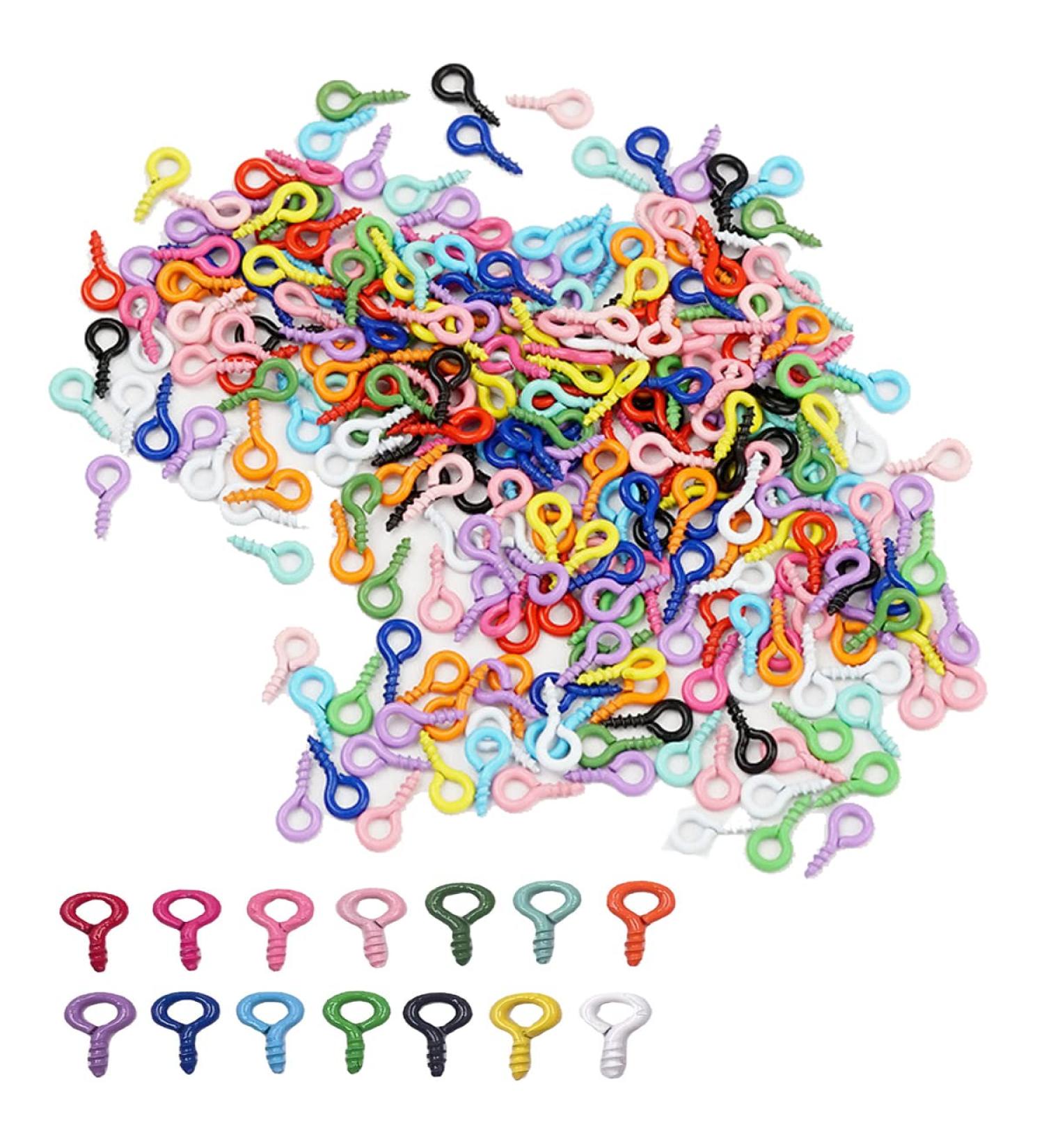 500Pcs Small Screw Eye Pins for DIY Jewelry Making - 4x8mm Metal Screw-in Hooks for Arts & Crafts Projects - Buy Online on GoSupps.com