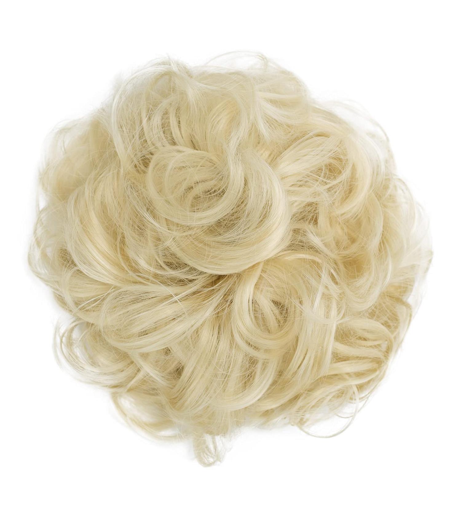 Meta Title: CAISHA Messy Scrunchie Bun Voluminous Wavy Hairpiece Platinum Blonde #88 - Heat-Resistant Synthetic Fibres by PRETTYSHOP - Buy Online on GoSupps.com