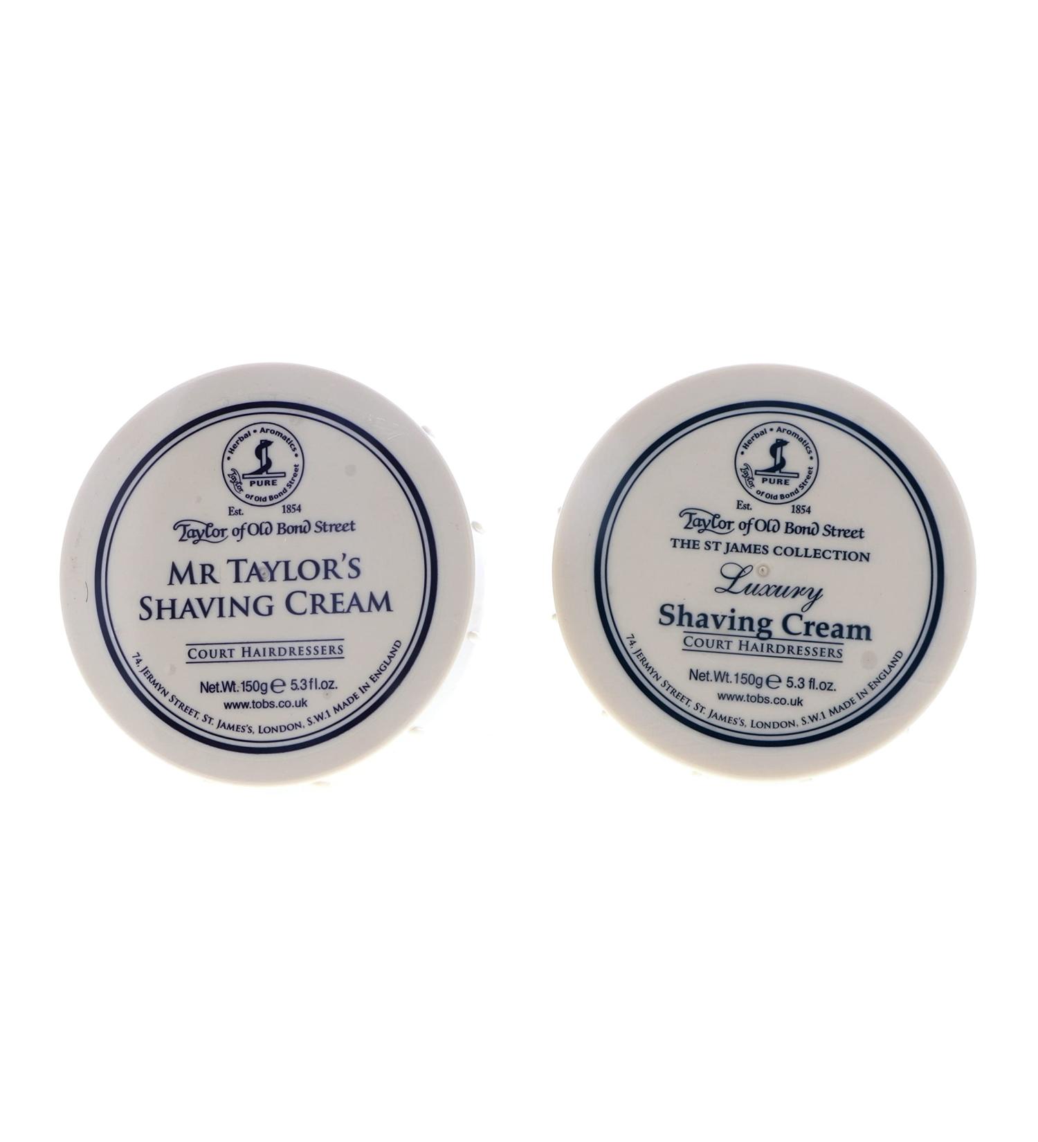 Buy Taylor of Old Bond Street Shave Cream 2 Pack - Mr Taylor & St James | Premium Shaving Essentials - International Shipping Available - Buy Online on GoSupps.com