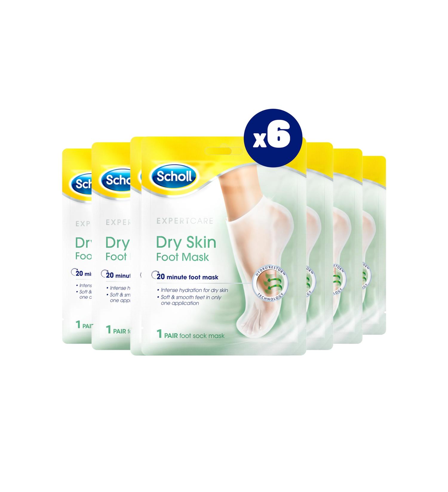 Scholl Foot Mask Intensive Treatment 6 Count - Hydrating Foot Peel for Soft, Smooth Feet - Buy Online on GoSupps.com