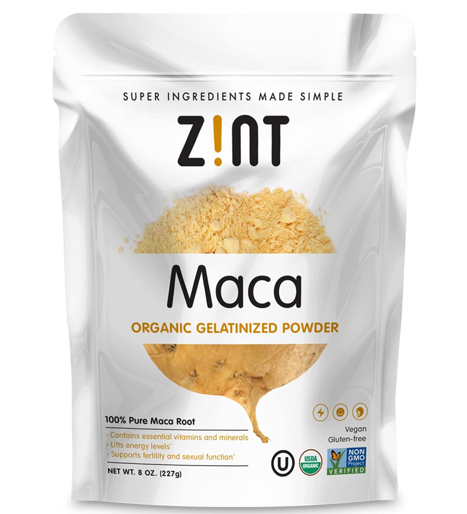 Zint Organic Maca Gelatinized Powder 8 oz - Superfood for Energy & Wellness - Buy Online on GoSupps.com