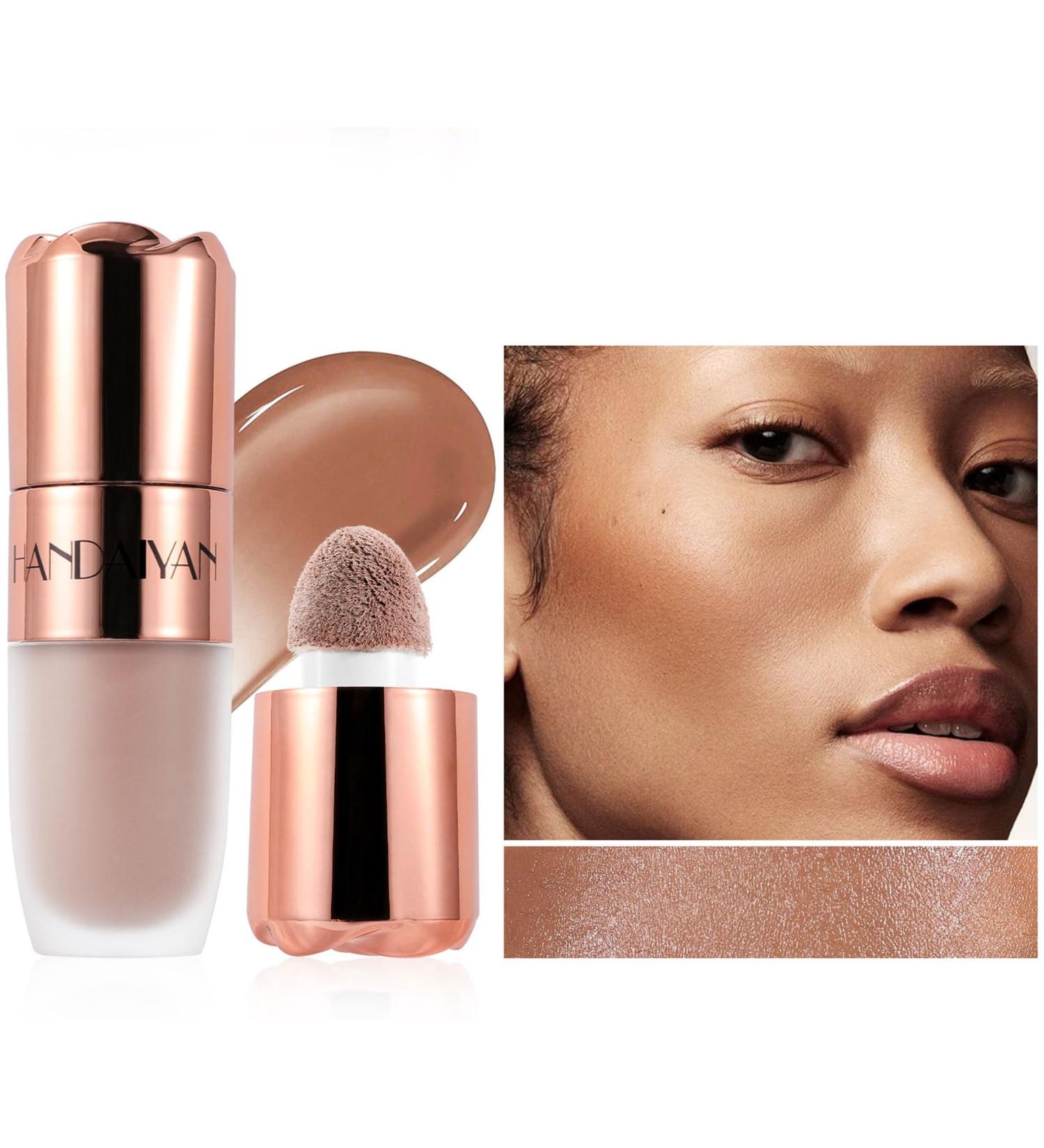  Beliky Girl Liquid face contour cream stick with pillow applicator long-lasting natural matte creamy tan contour #Brown Sugar - Buy Online on GoSupps.com