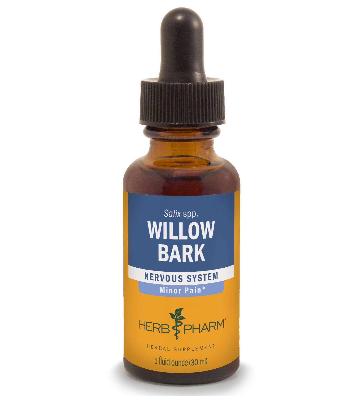 Herb Pharm Willow Bark Liquid Extract 1oz for Minor Pain Relief - Pack of 1 - Buy Online on GoSupps.com