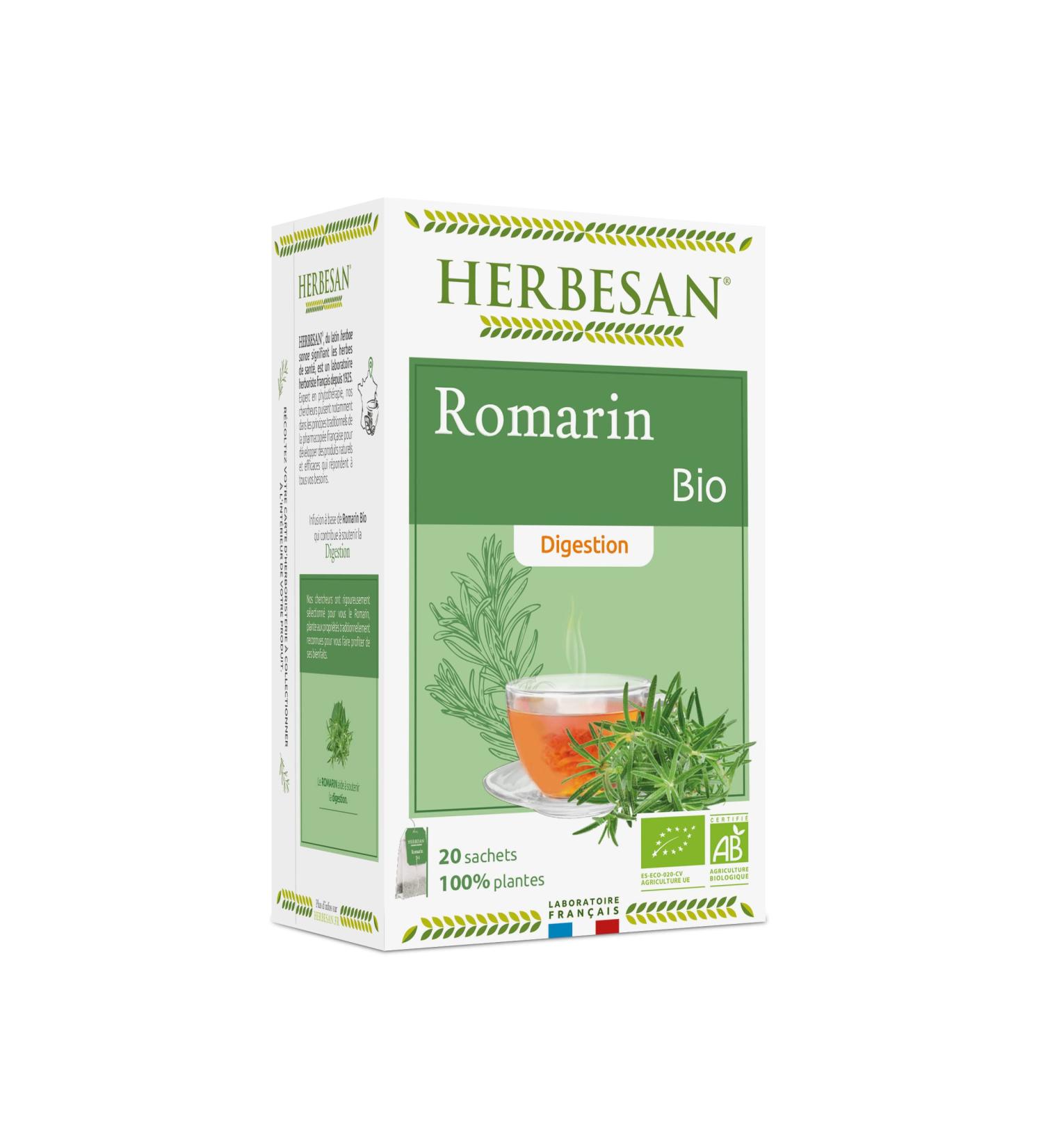 Herbesan Infusion Rosemary Digestion Organic 20 Sachets - Buy Online on GoSupps.com