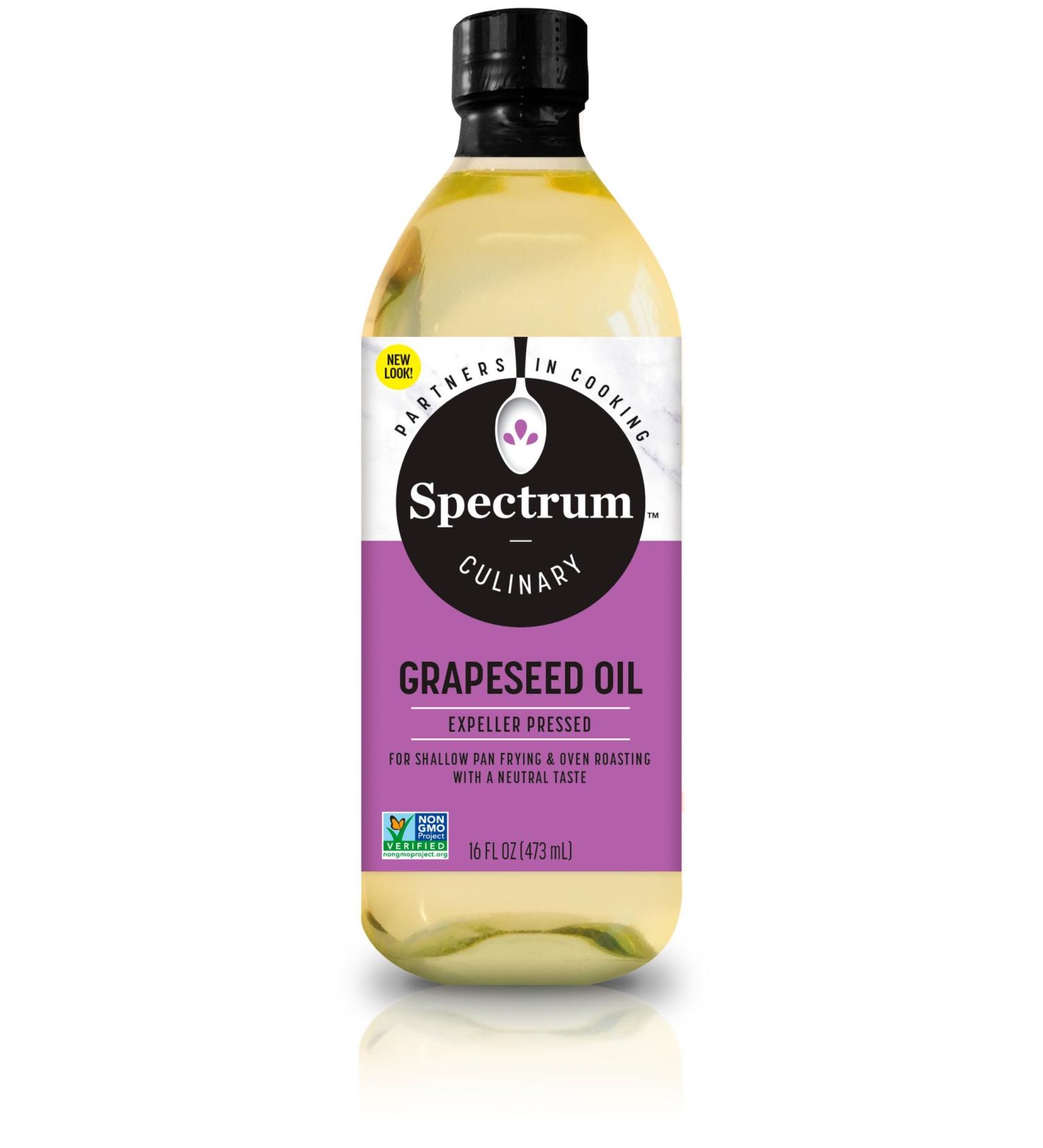 Spectrum Naturals Refined Grapeseed Oil, 16 oz.