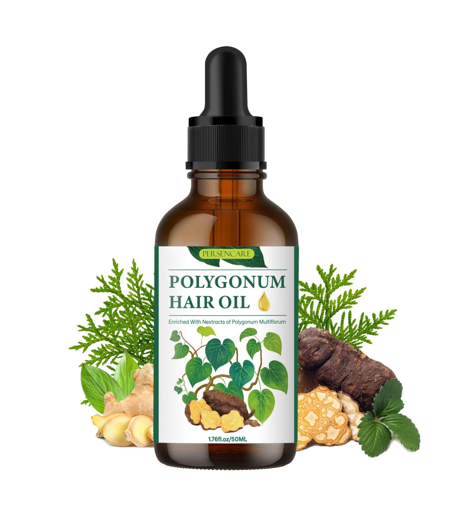 Natural Polygonum Multiflorum Hair Essential Oil | Nourish Scalp Strengthen Roots & Promote Hair Growth for Men & Women - Buy Online on GoSupps.com