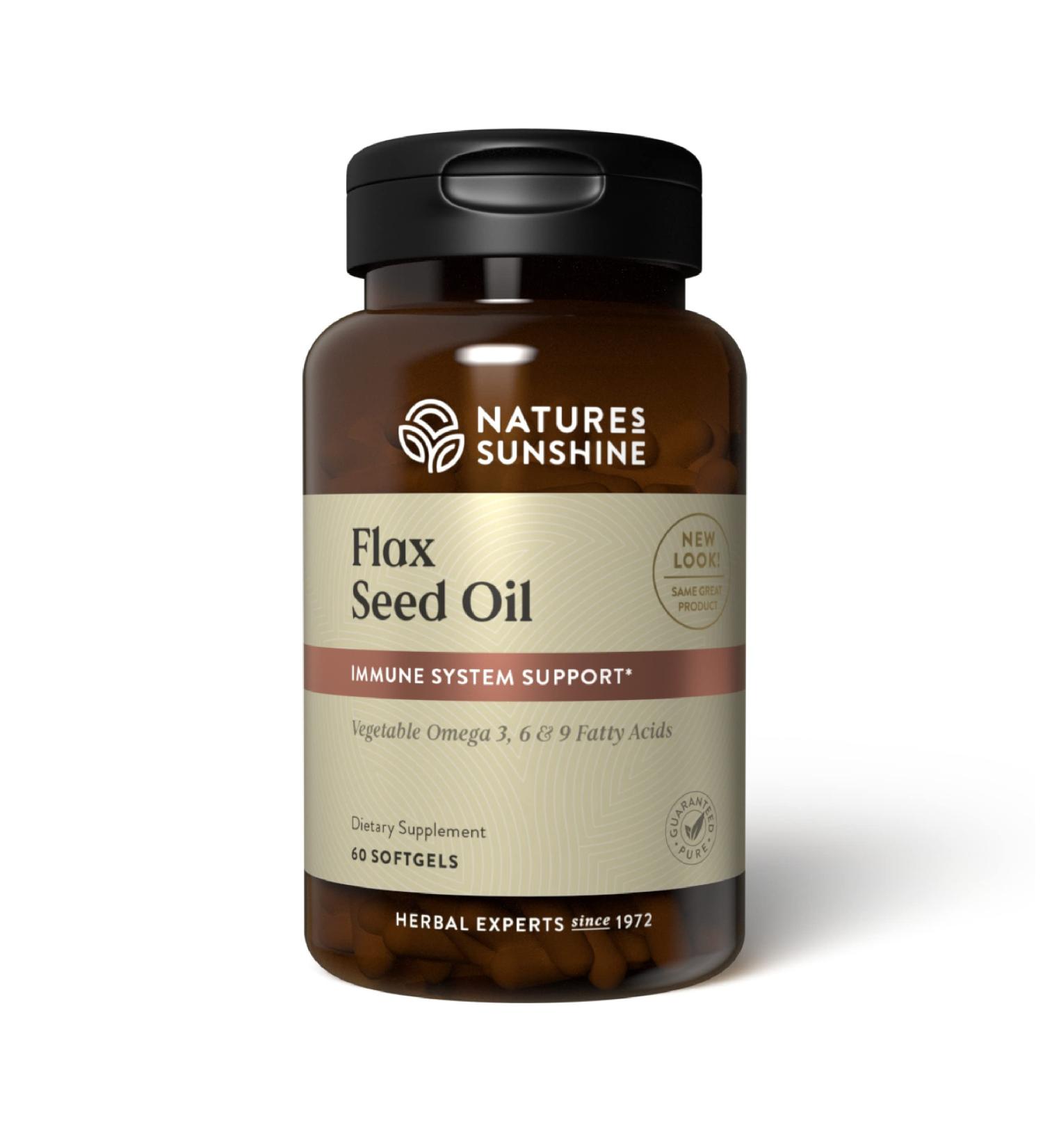 Nature's Sunshine Flax Seed Oil Softgels - 60 Capsules - Buy Online on GoSupps.com