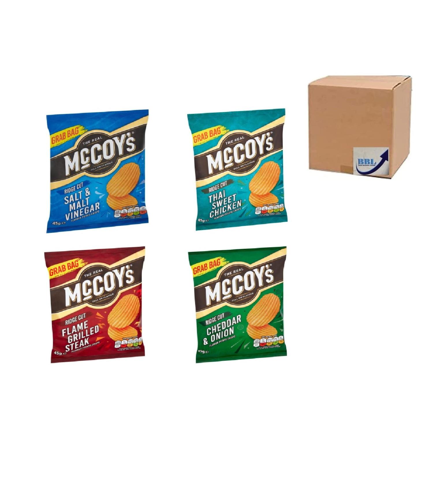 McCoy's Crisps 45G Mixed Case | 4 Flavours | Case Of 36 - Buy Online on GoSupps.com