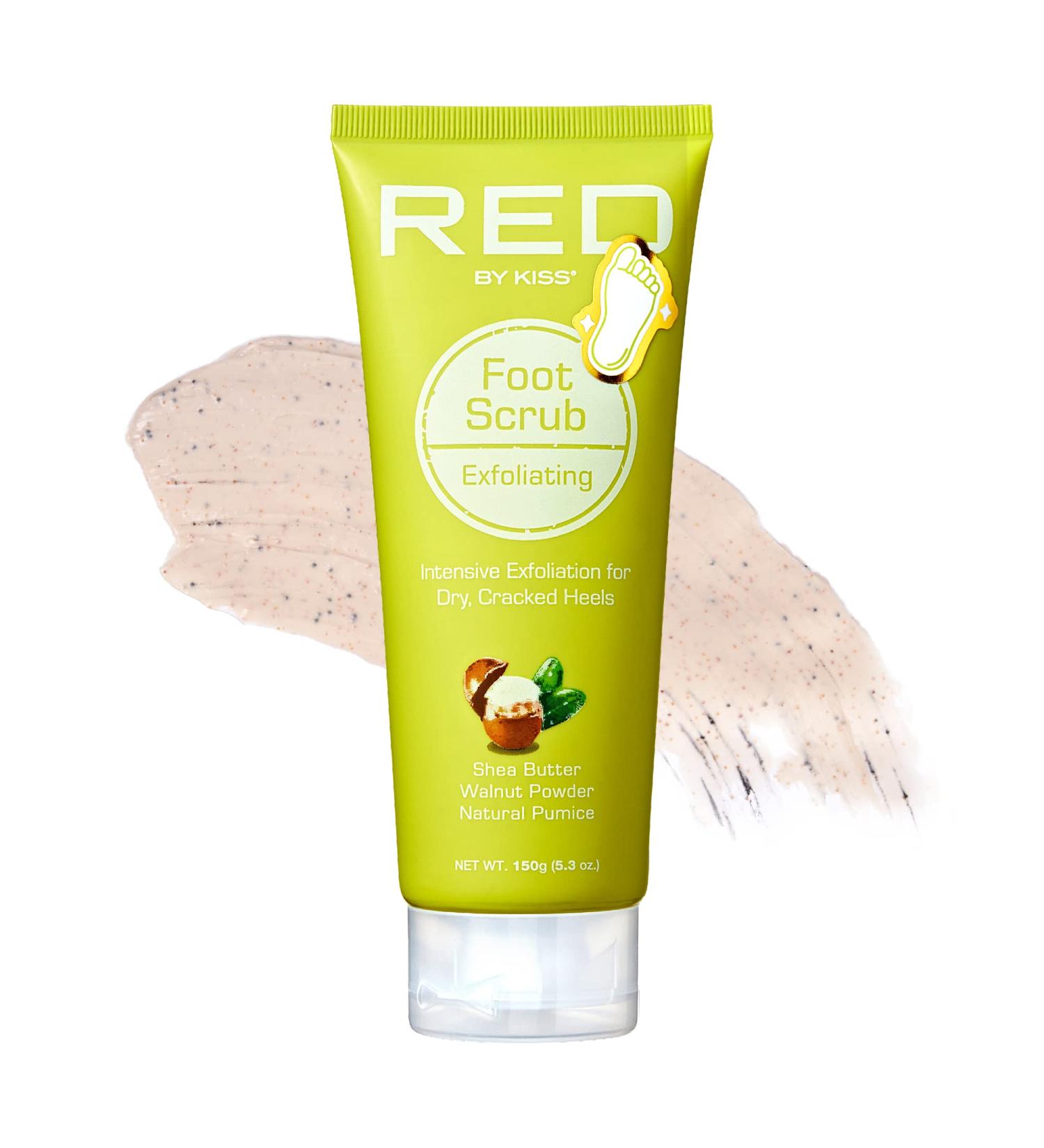 RED by Kiss Foot Scrub 5.3 oz - Exfoliate & Moisturize Dry Cracked Heels | Nourishing Foot Care for Pedicure | International Shipping Available - Buy Online on GoSupps.com