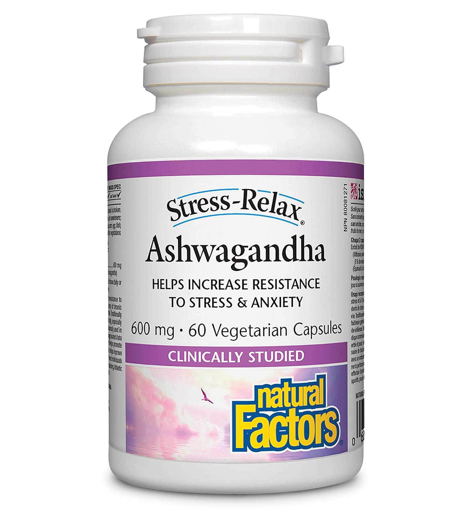Natural Factors - Stress-Relax Ashwagandha 600 mg - Buy Online on GoSupps.com